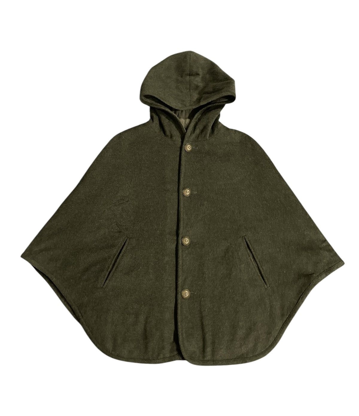 A.P.C. Vintage A.P.C Button Hoodie Wool Poncho Size XS / US 0-2 / IT 36-38 - 1 Thumbnail
