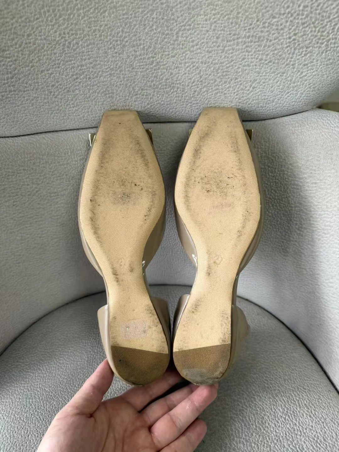 Roger Vivier Roger Vivier Elephant Gray Patent Buckle Flats 37 Size US 6 / IT 36 - 7 Thumbnail