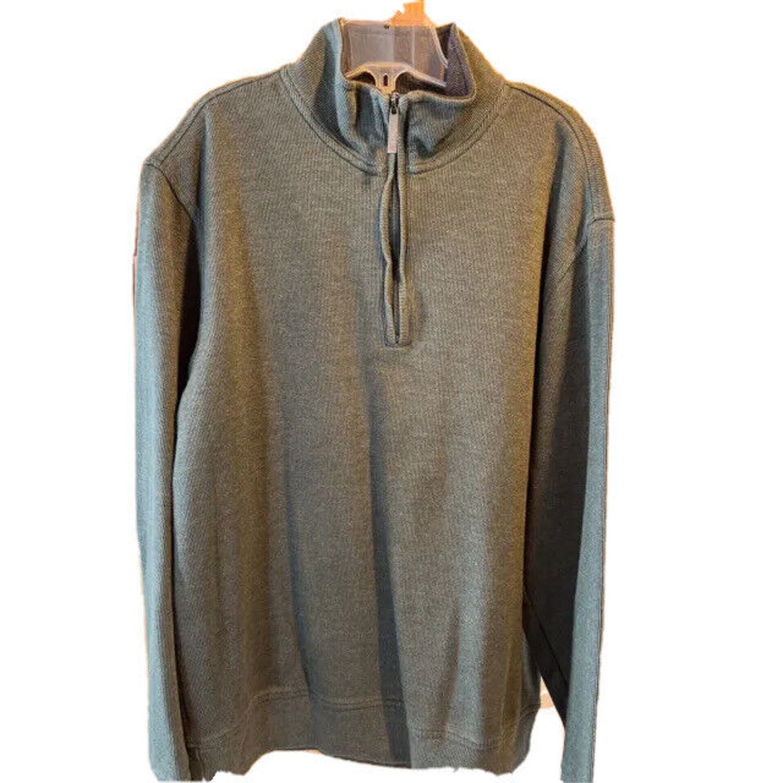 Van Heusen Van Heusen Men’s M Green LS 1/4 Zip Cotton Blend Sweater Size US M / EU 48-50 / 2 - 1 Thumbnail
