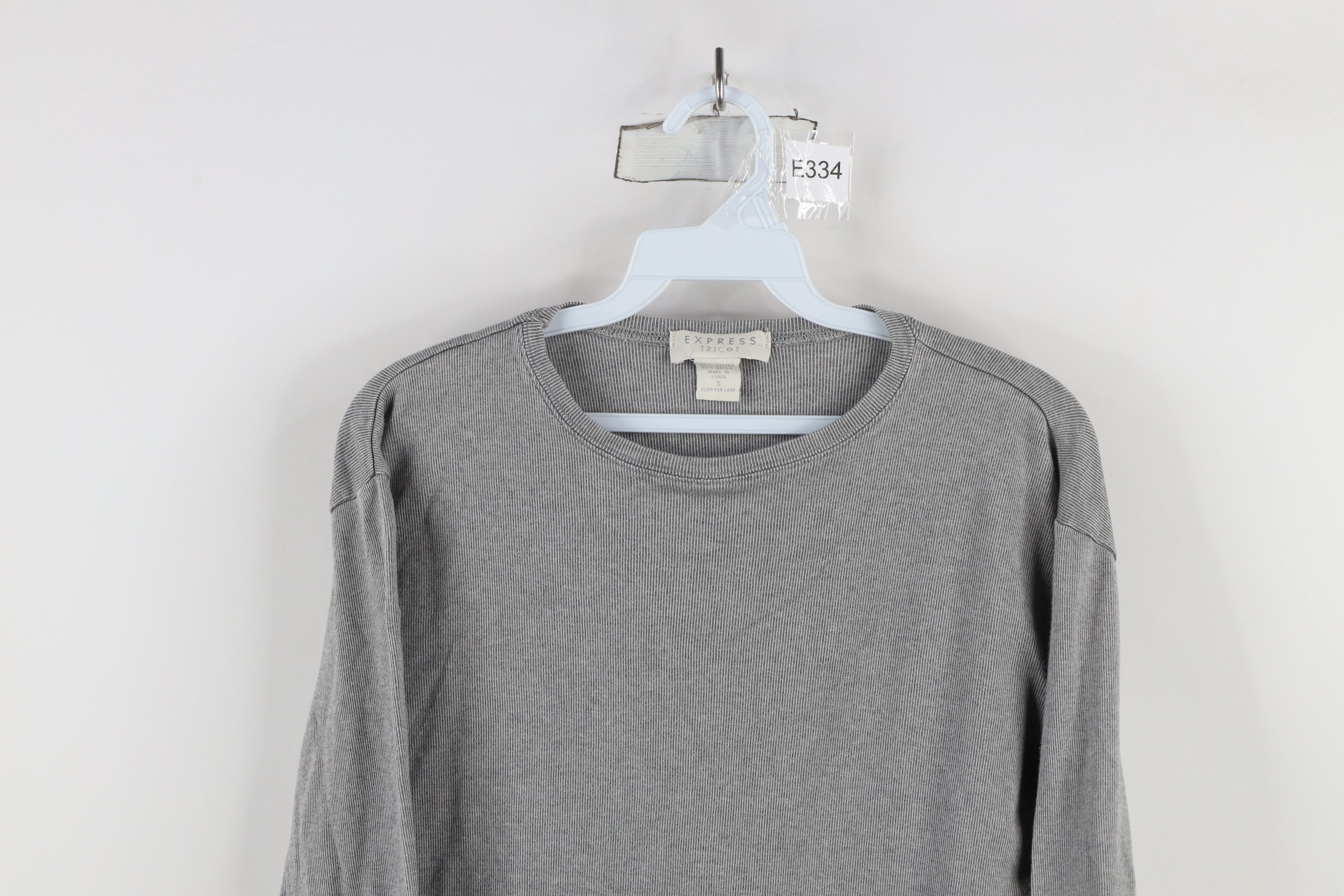 Express × Vintage Vintage 90s Y2K Express Ribbed Knit Long Sleeve T-Shirt Size S / US 4 / IT 40 - 2 Thumbnail