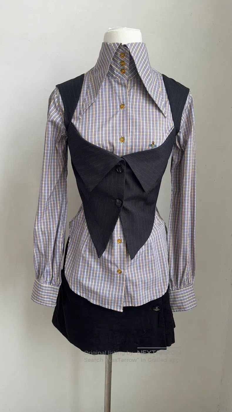 Vivienne Westwood Vivienne Westwood Rare 90s Pointed Collar Shirt Size S / US 4 / IT 40 - 1 Thumbnail