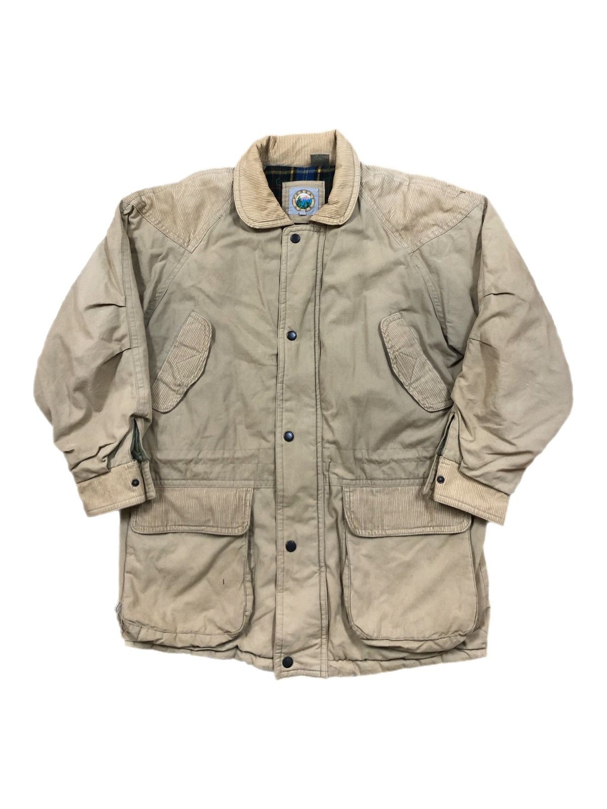 Vintage Vintage Forest Club Jacket Corduroy Collar Plaid Lined 90s Size US L / EU 52-54 / 3 - 1 Thumbnail