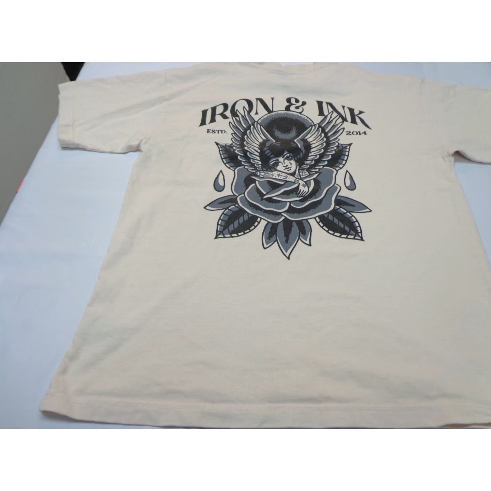 Vintage Iron & Ink Clothing Company T-shirt Tattoo Design Graphic Size Small Men Short Sleeve Beige S Size US S / EU 44-46 / 1 - 7 Thumbnail