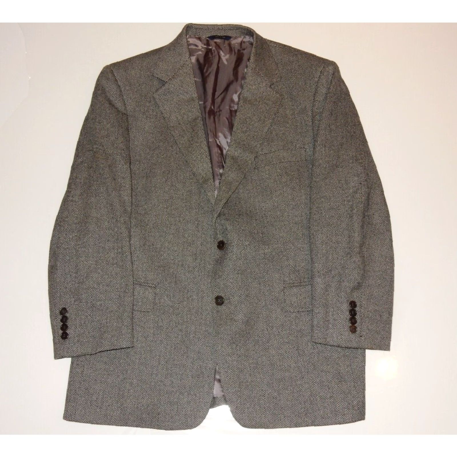 Brooks Brothers Brooks Brothers Men's Sport Coat Blazer Jacket 43R Gray Wool Blazer Coat 2 Button Vent Regular Coat Mens Size 46R - 2 Thumbnail