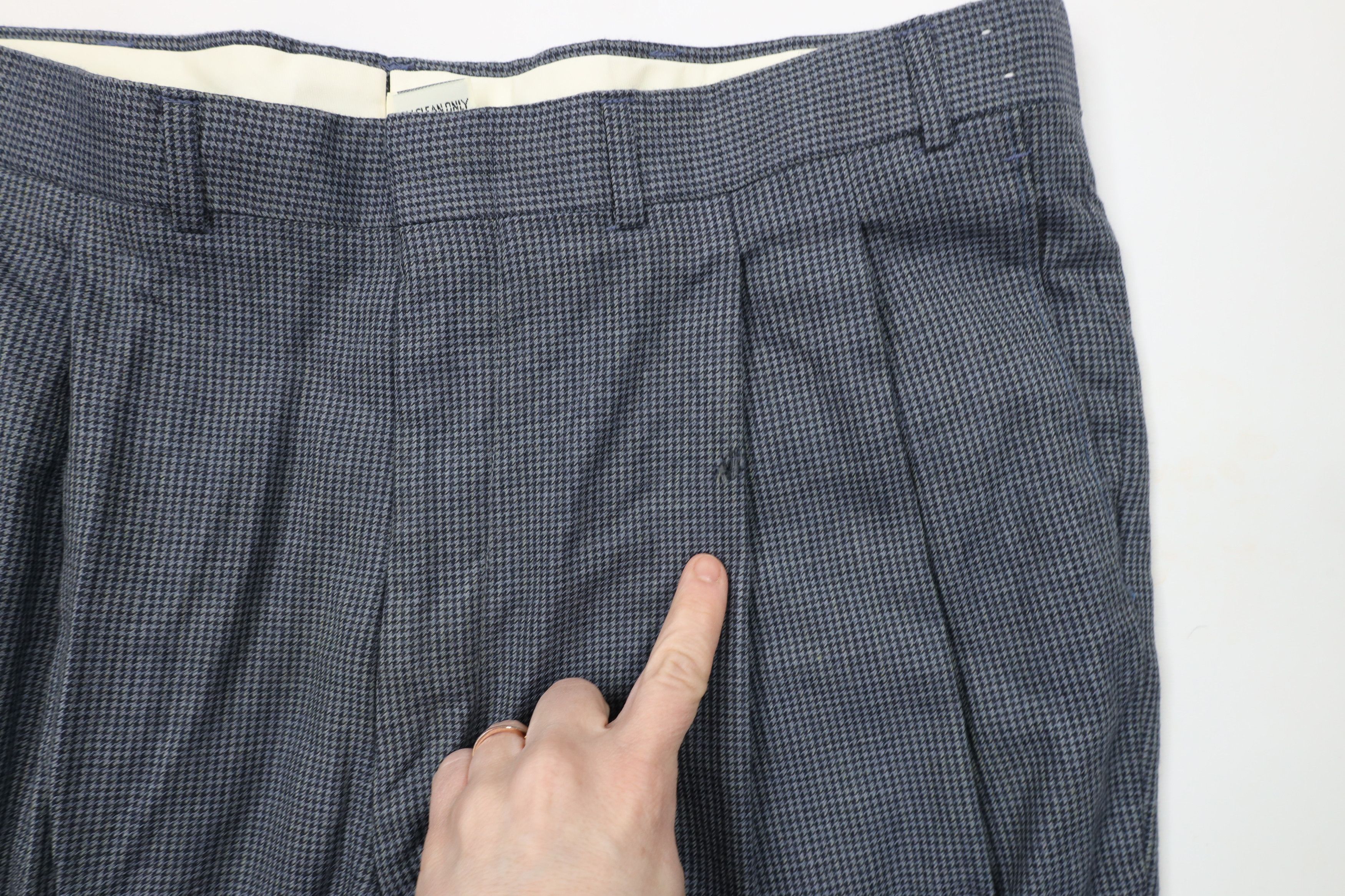 Vintage Vintage 70s Streetwear Wool Houndstooth Wide Leg Pants USA Size US 38 / EU 54 - 6 Thumbnail