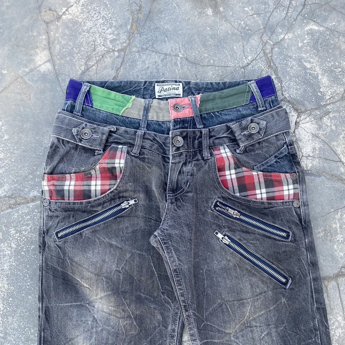 If Six Was Nine PATINA Double Waist Zipper Jeans Size US 28 / EU 44 - 2 Thumbnail
