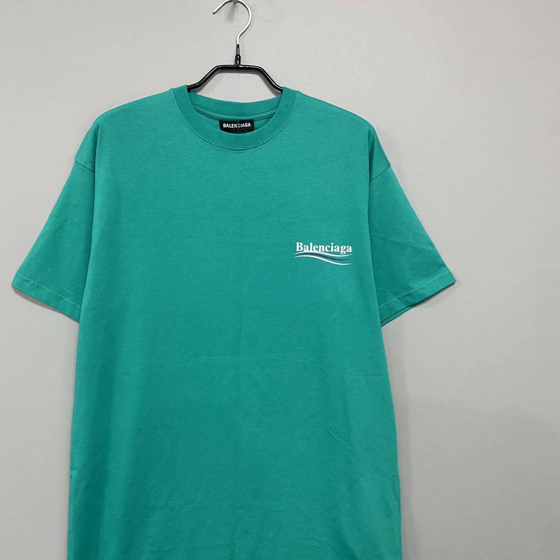 Balenciaga Balenciaga Lake Green Coke Wave Short Sleeve Tee S Size S / US 4 / IT 40 - 2 Thumbnail