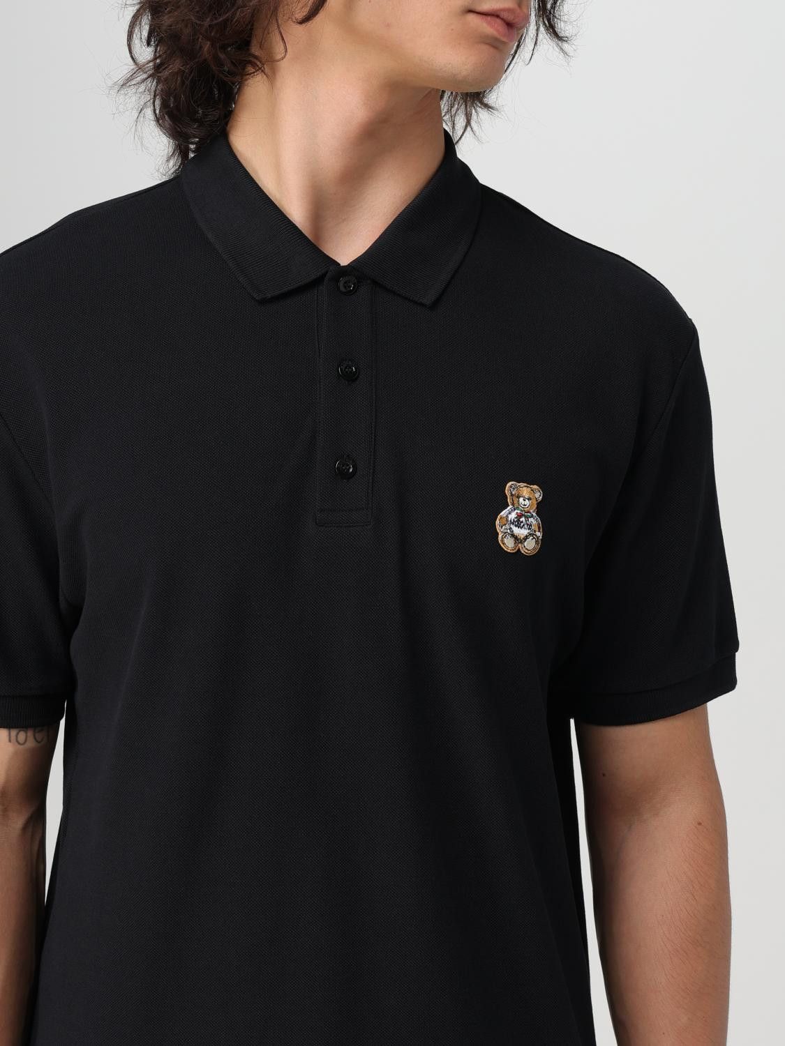 Moschino o1s22i1n0924 Teddy Bear Polo Shirt in Black Size US M / EU 48-50 / 2 - 4 Thumbnail