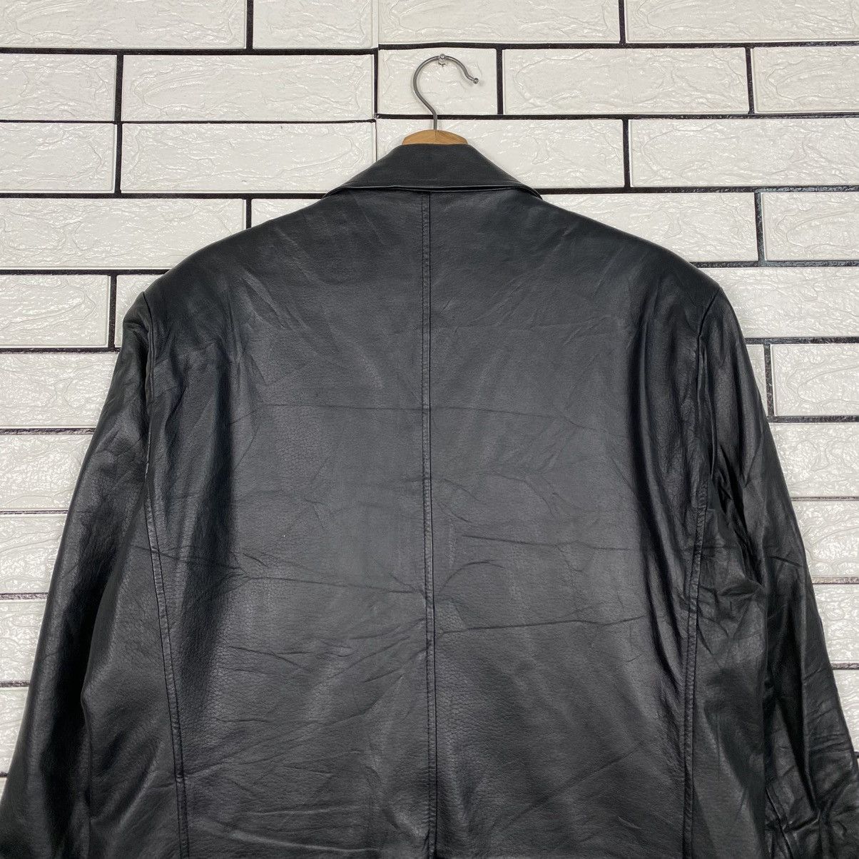 Japanese Brand 📌Vintage Leather Jacket Biker Mano di Italiani Issey Miyake Size US L / EU 52-54 / 3 - 10 Thumbnail