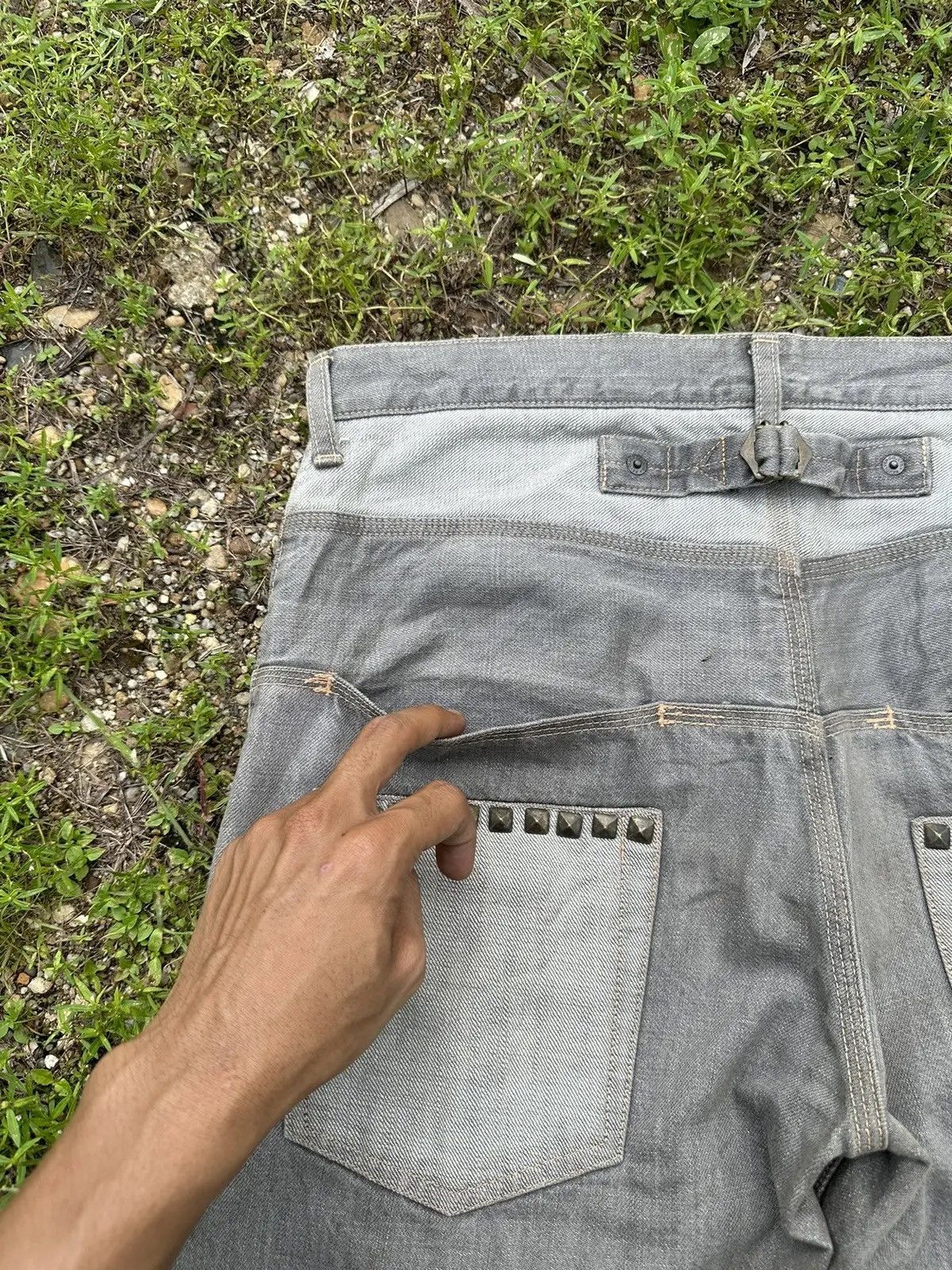 If Six Was Nine STUDDED/SPIKE VINTAGE REVOLVE JEANS BONDAGE CINCH BACK PANTS Size US 30 / EU 46 - 12 Thumbnail