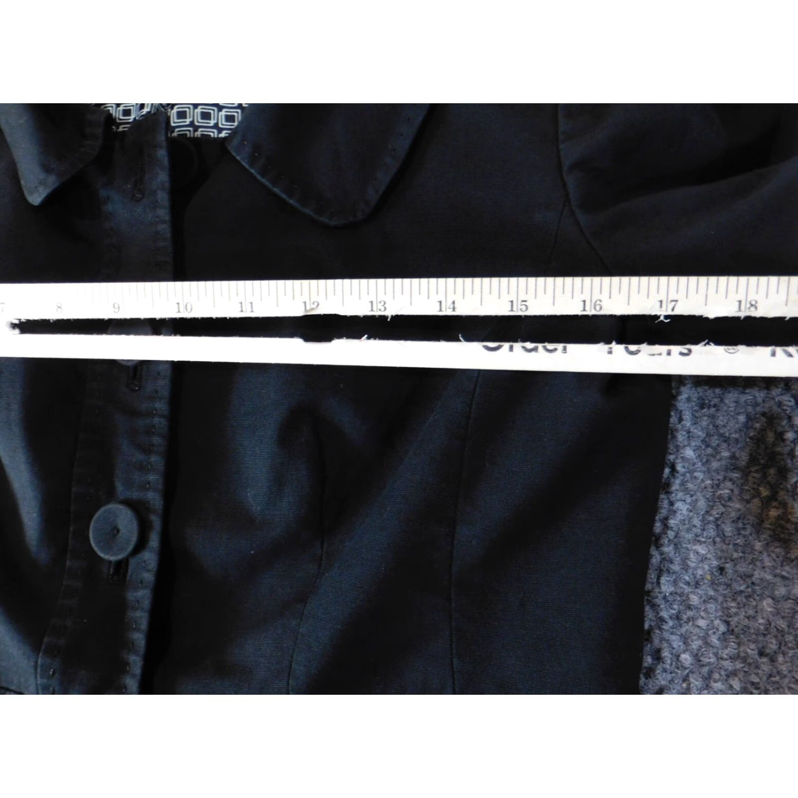 Ann Taylor Ann Taylor Black Womens Blazer Jacket 6 Button Classic Casual Stretch Cotton Knit Mid-Length Long Sleeve Size M / US 6-8 / IT 42-44 - 5 Thumbnail