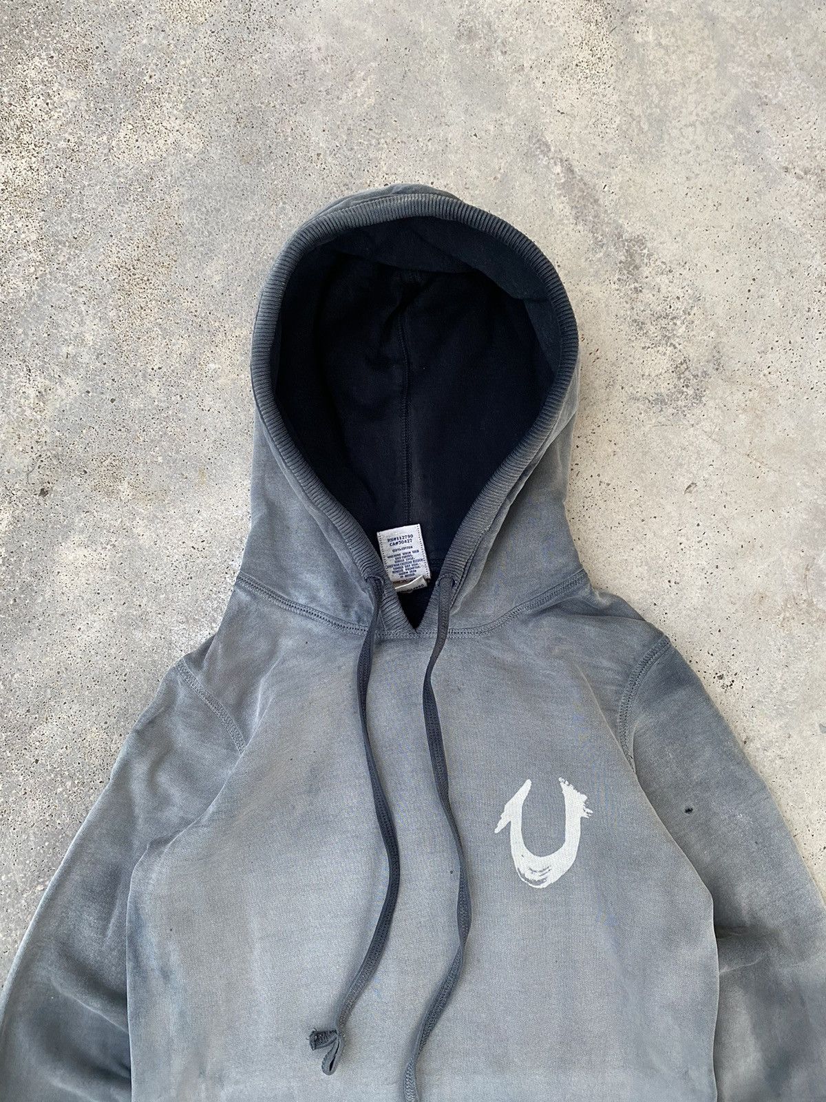 True Religion Distressed Sun Faded True Religion Punk Grunge Hoodie Size US XS / EU 42 / 0 - 2 Thumbnail