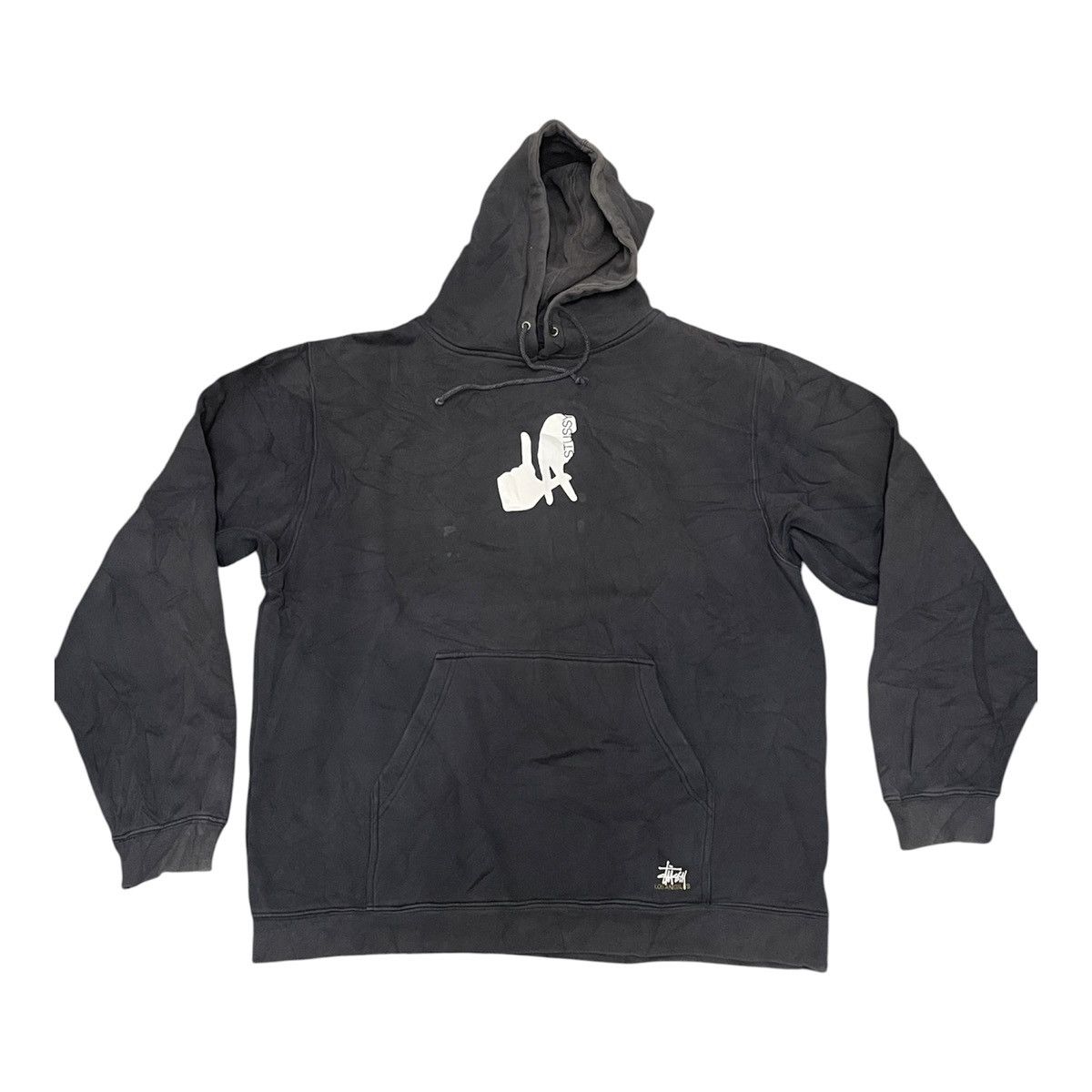 Stussy Stussy Faded Graphic Zip Hoodie in Washed Black | Grailed