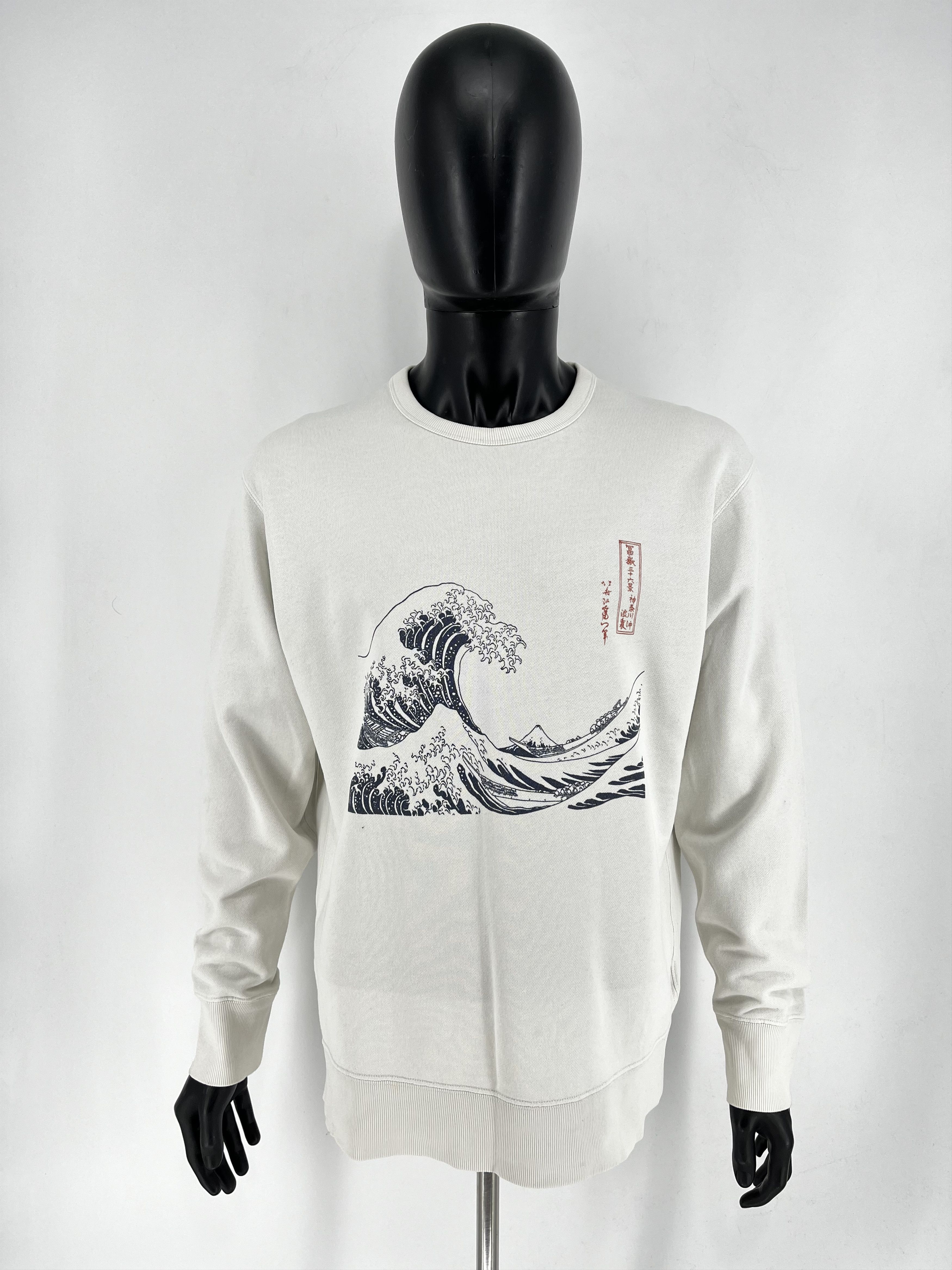 Uniqlo × Vintage Uniqlo Hokusai Blue Kanagawa Wave Graphic Crewneck Sweat Size US L / EU 52-54 / 3 - 2 Thumbnail