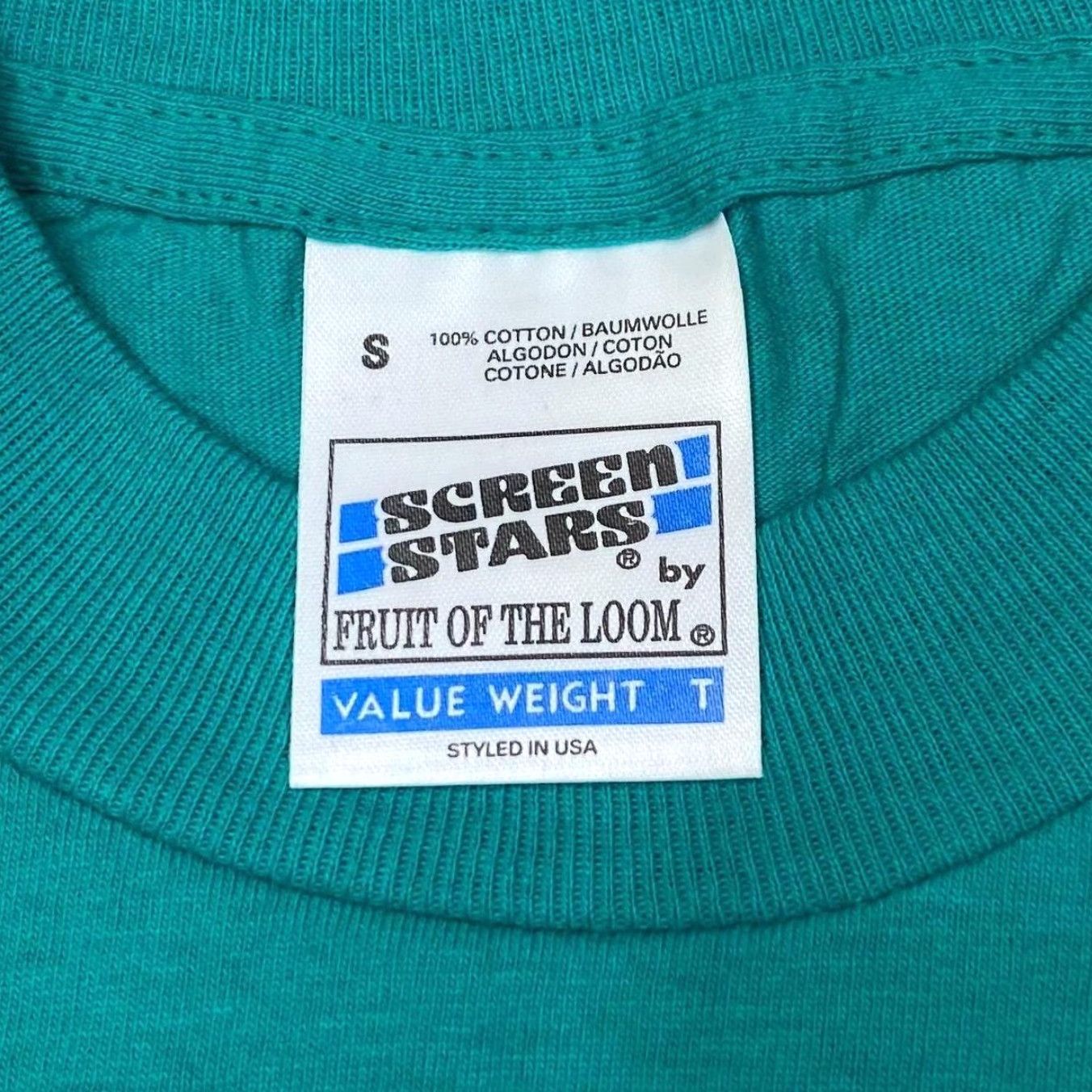 Vintage VINTAGE Screen Stars T-Shirt Graphic Print London Bulldog Police Souvenir Turquoise Small Mens 1997 Piccadilly Circus Century 90s Size US S / EU 44-46 / 1 - 5 Thumbnail
