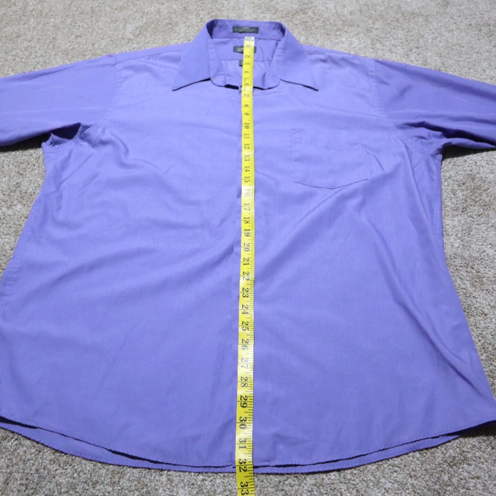 Arrow Arrow Shirt Men 17.5 Blue Long Sleeve Button-Down Solid Cotton Blend 171/2 17.5 32 / 33 Casual Size US XL / EU 56 / 4 - 6 Thumbnail