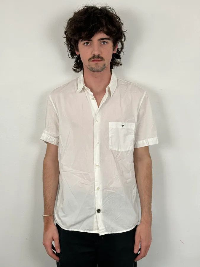 John Richmond Richmond White « To Hell And Back » Red Print Shirt Size US M / EU 48-50 / 2 - 2 Thumbnail