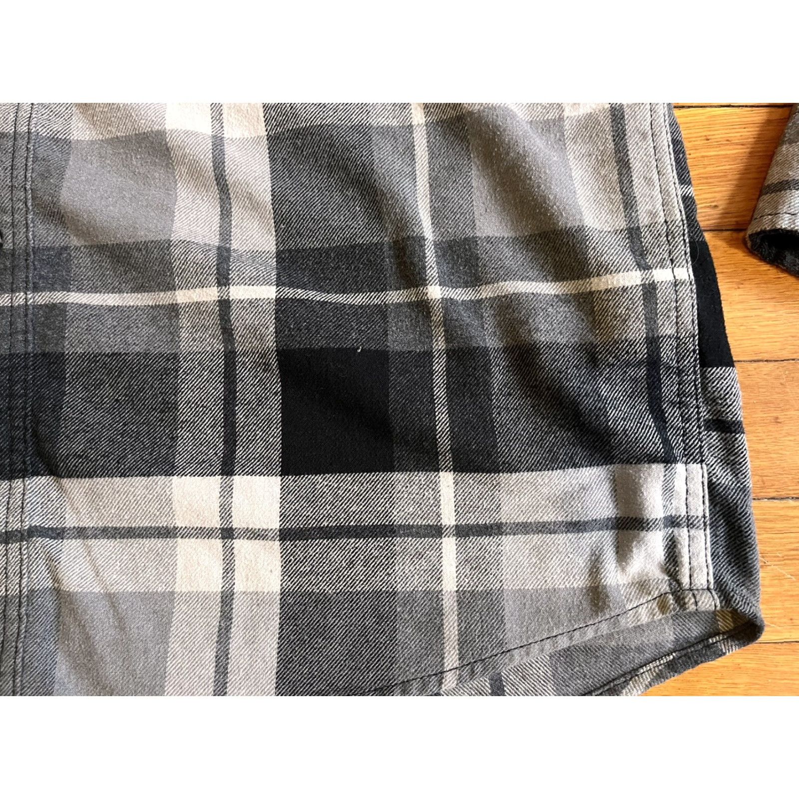 Vintage Woolrich Shirt Men’s Large Black White Plaid Size US L / EU 52-54 / 3 - 3 Thumbnail