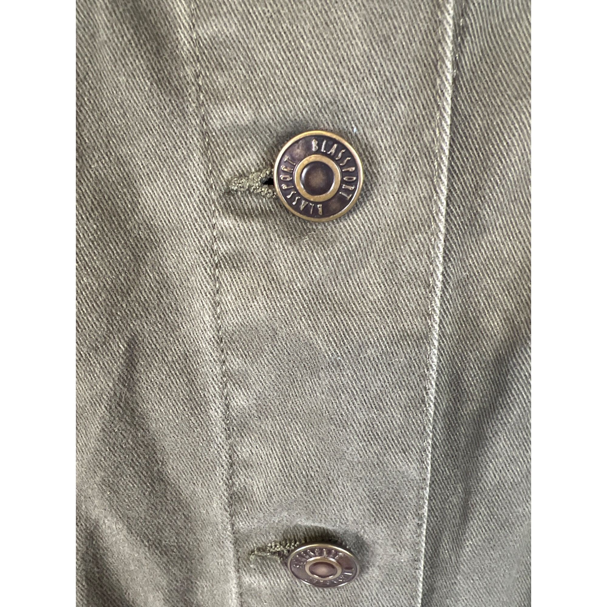 Other Vintage Blasport Olive Green Denim Jacket Womens Medium 100% Size M / US 6-8 / IT 42-44 - 2 Thumbnail