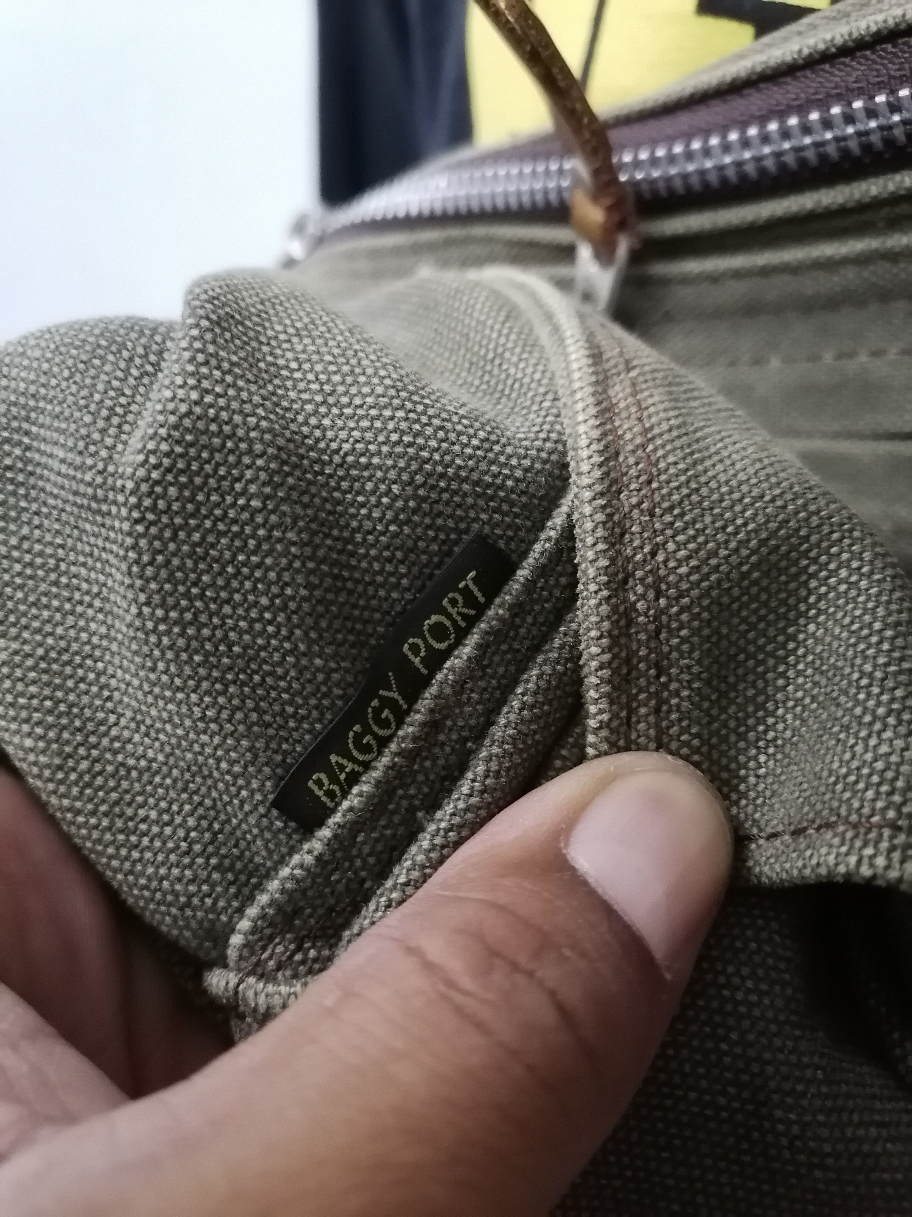 Japanese Brand × Vintage Baggy Port Japan Canvas Olive Green Crossbody Bag Size ONE SIZE - 7 Thumbnail