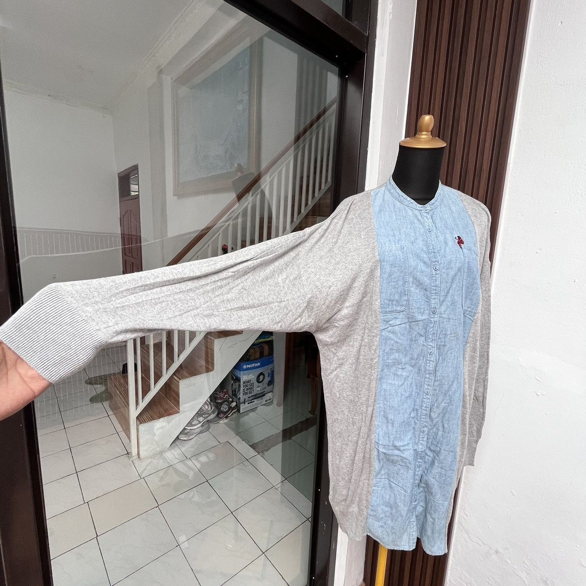 Hysteric Glamour Hysteric Glamour Chambray x Cardigans Sweater "Evil Angle" Size M / US 6-8 / IT 42-44 - 5 Thumbnail