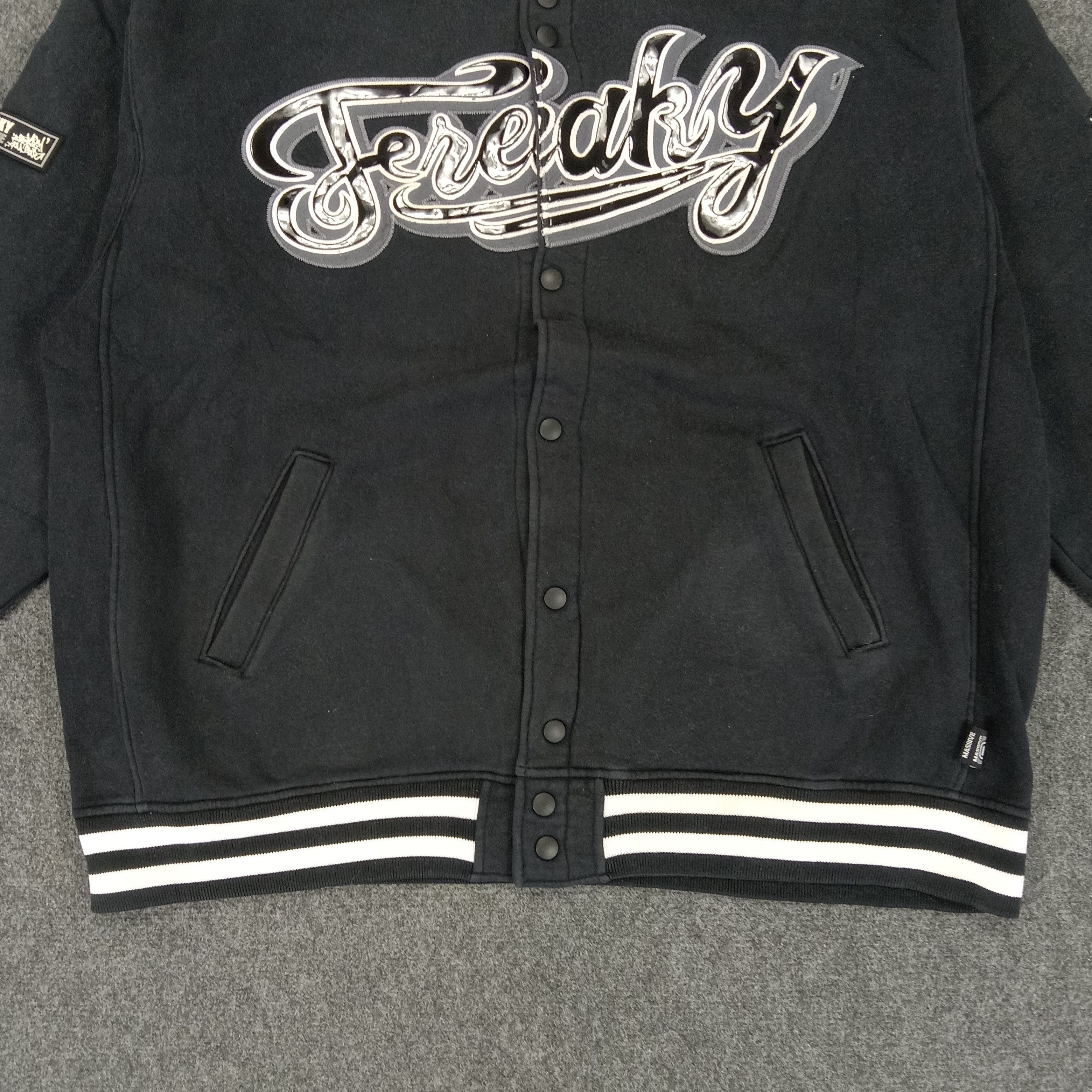 Vintage Freaky Massive Center Logo Varsity Jacket Size US XL / EU 56 / 4 - 2 Thumbnail