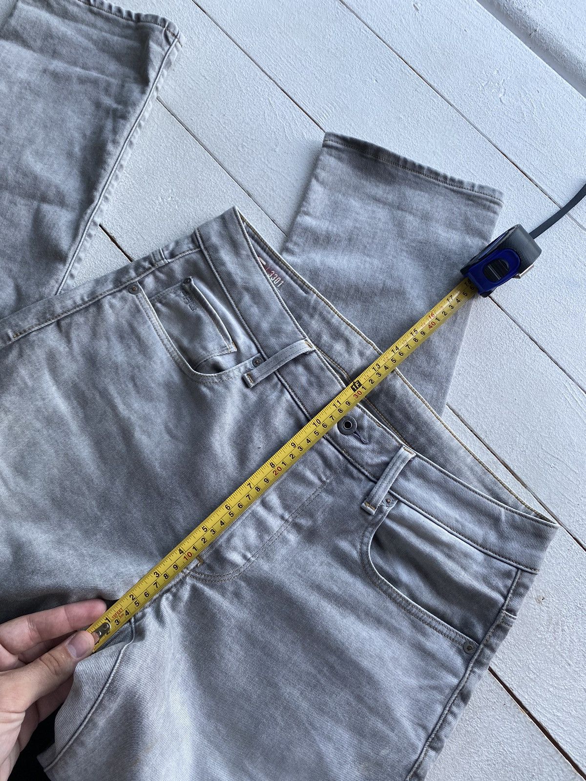 G-Star 🔗G Star Raw Gray Opium Punk 3301 Straight Jeans Relaxed Size US 32 / EU 48 - 14 Thumbnail