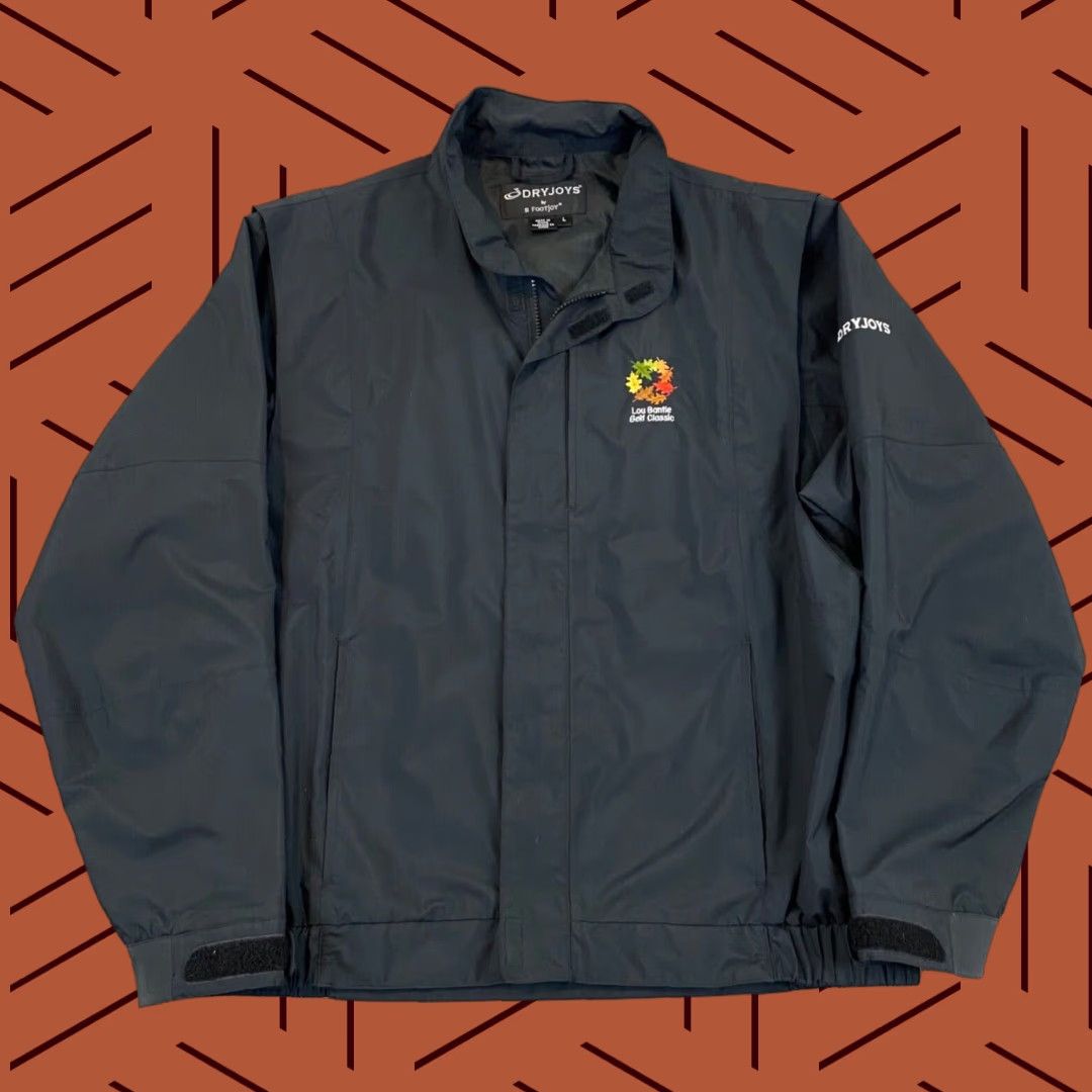 Footjoy FootJoy DryJoys Jacket Mens Medium Large Black Rain Coat Water Resistant Golf Size US M / EU 48-50 / 2 - 1 Thumbnail