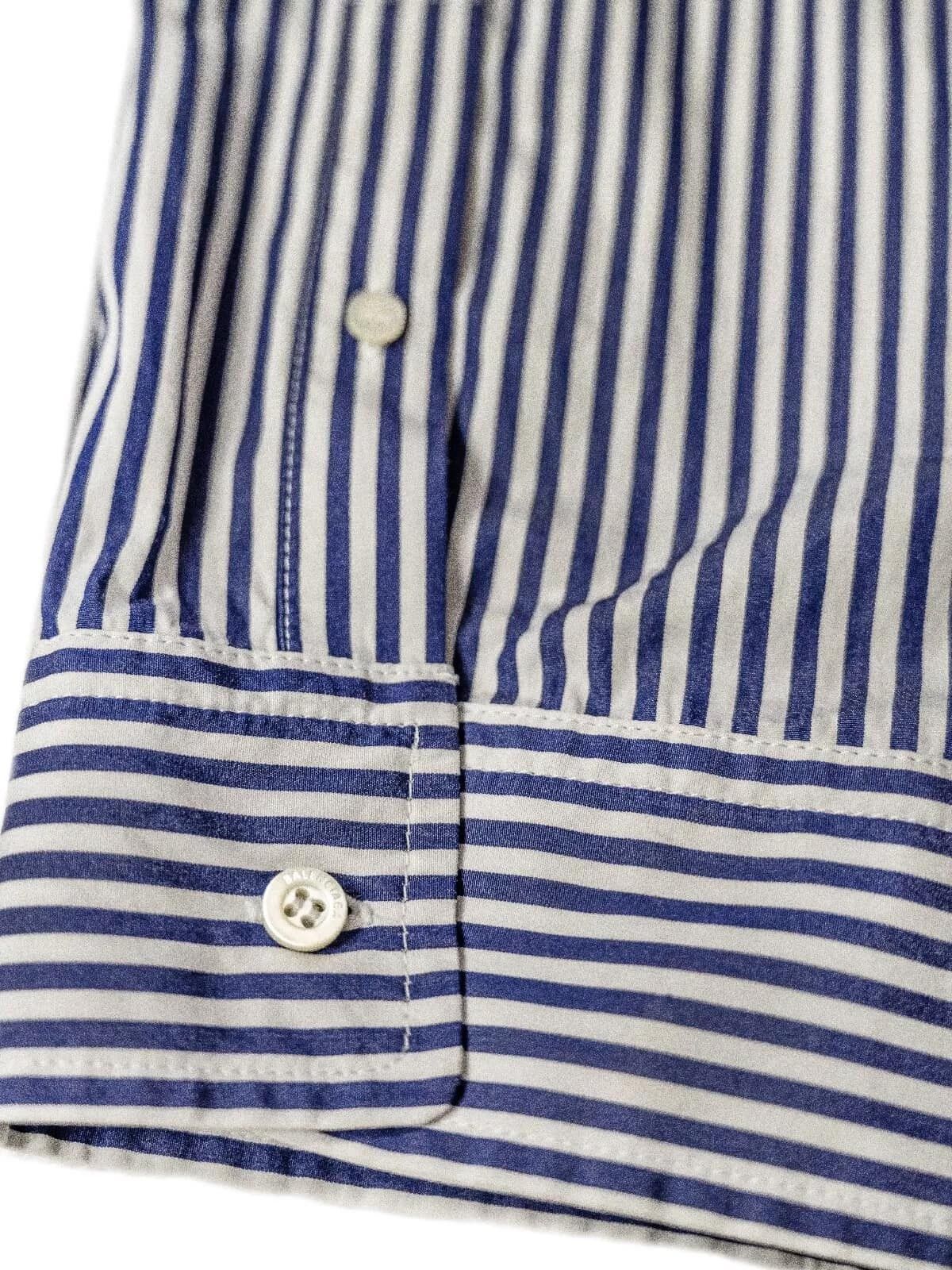 Balenciaga Balenciaga Blue Asymmetrical Twisted Poplin Boyfriend Shirt Size XS / US 0-2 / IT 36-38 - 7 Thumbnail