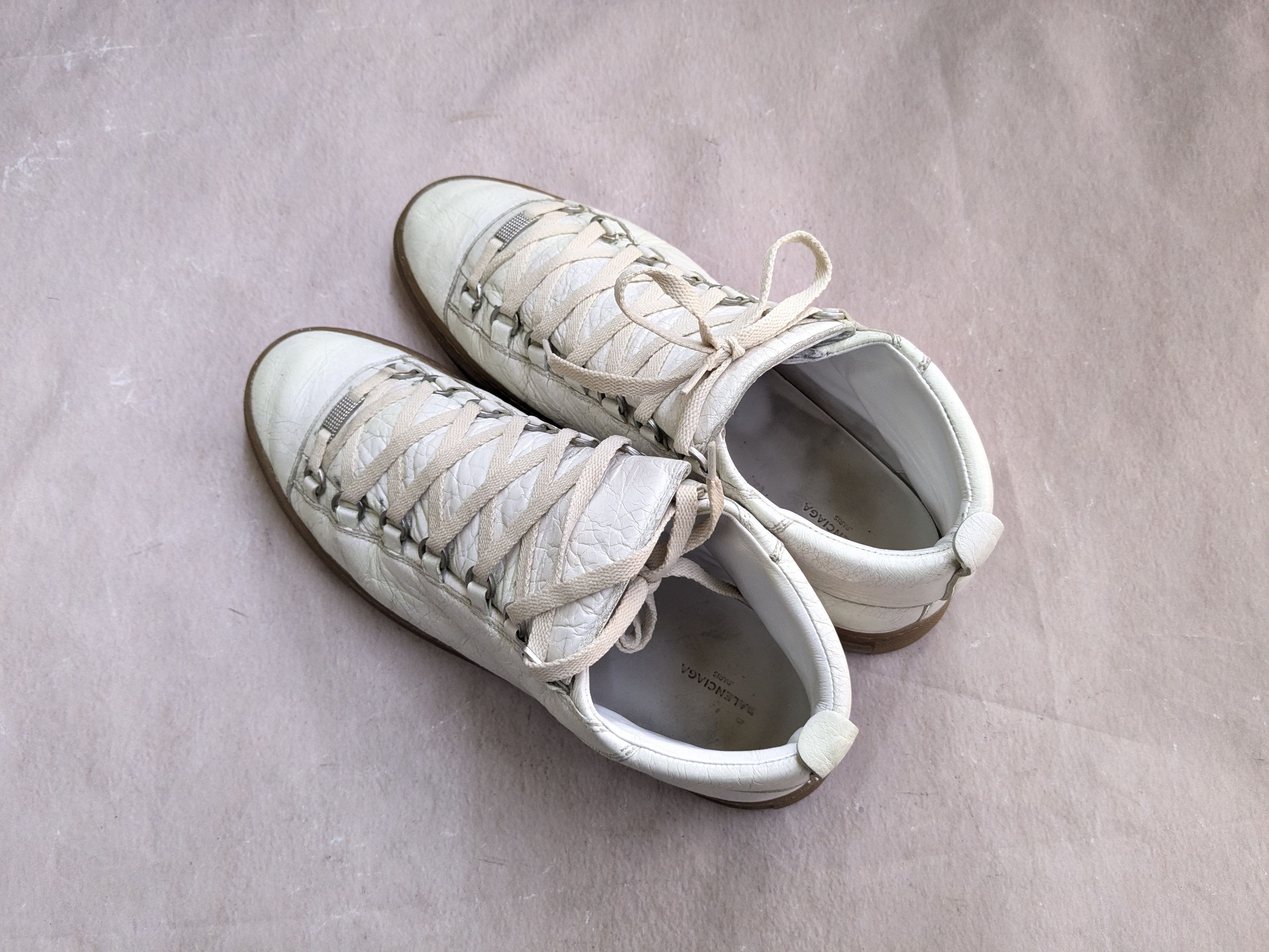 Balenciaga Balenciaga Arena White Brown Leather High Tops 13 Size US 13 / EU 46 - 12 Thumbnail