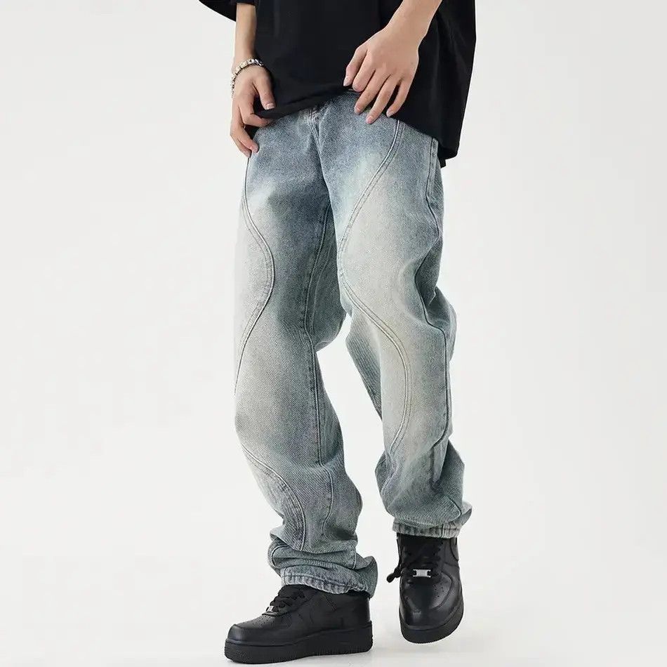 Japanese Brand Street 90’s hiphop washed skateboard hip-hop jeans Size US 32 / EU 48 - 4 Thumbnail
