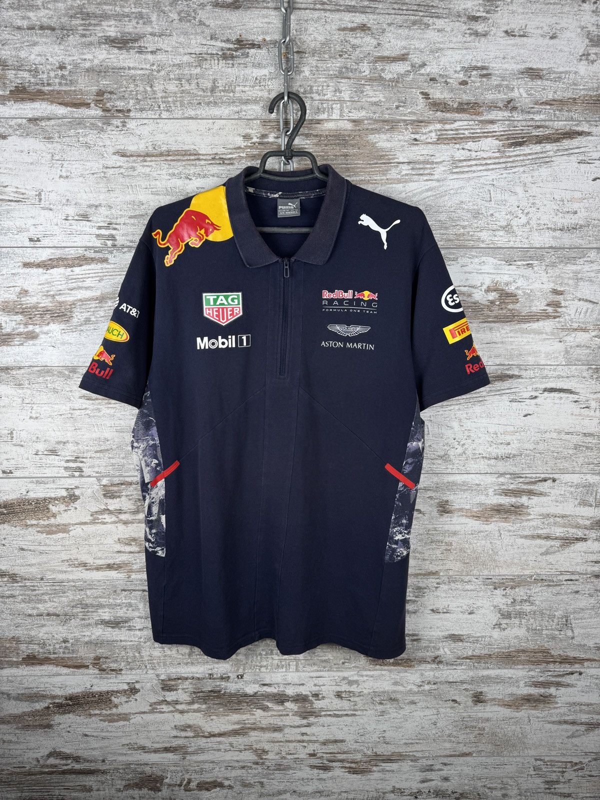 Puma × Red Bull Mens Vintage Puma Red Bull racing polos T-shirt tee Size US XL / EU 56 / 4 - 2 Thumbnail