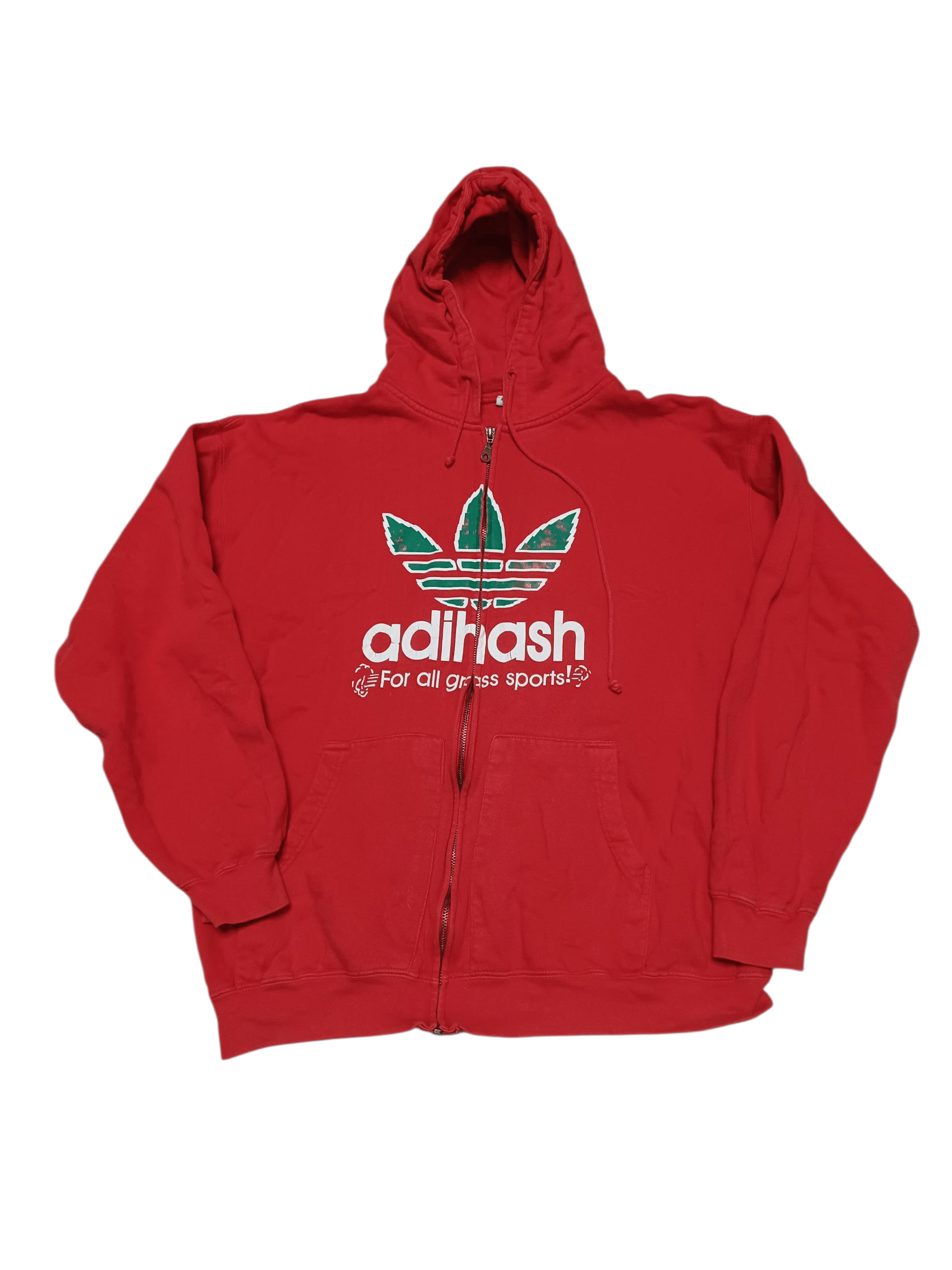Bob Marley ADIHASH HUMOR VINTAGE ADIDAS STYLE ZIP HOODIE Size US XL / EU 56 / 4 - 1 Thumbnail