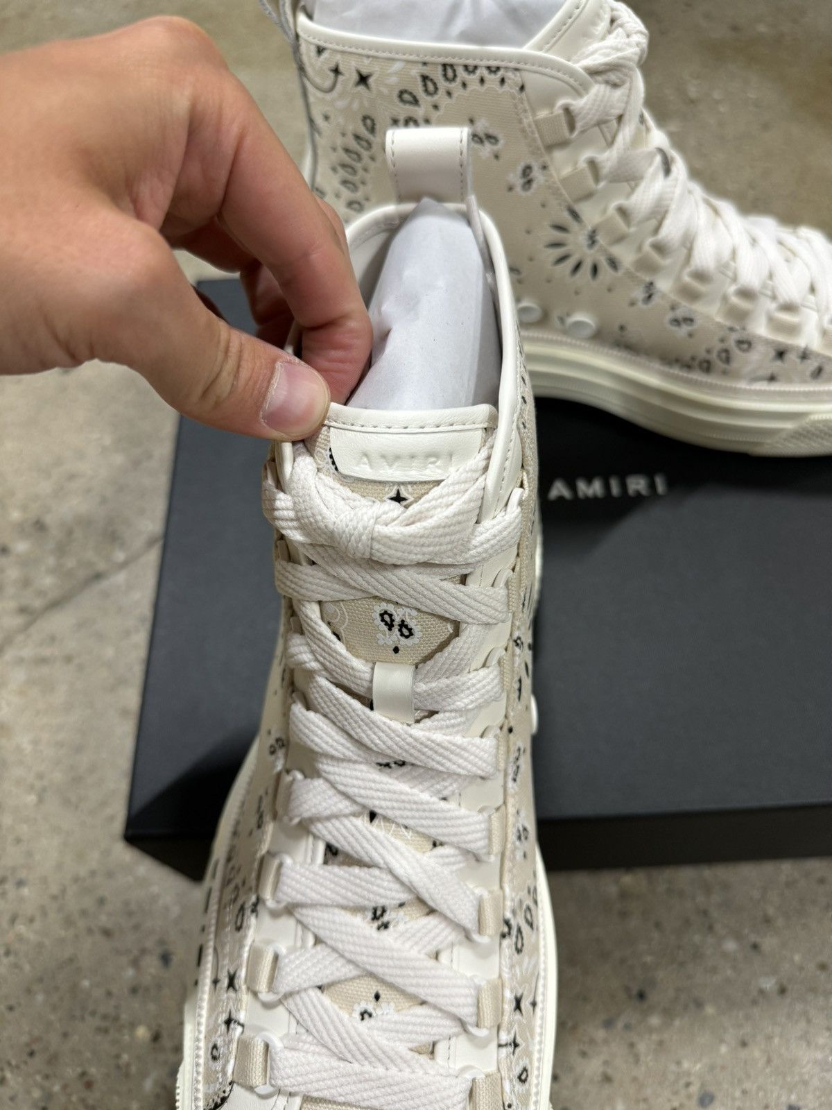 超人気★【AMIRI】MA Court High Amiri M.A. Warp Court high-top sneakers Amiri