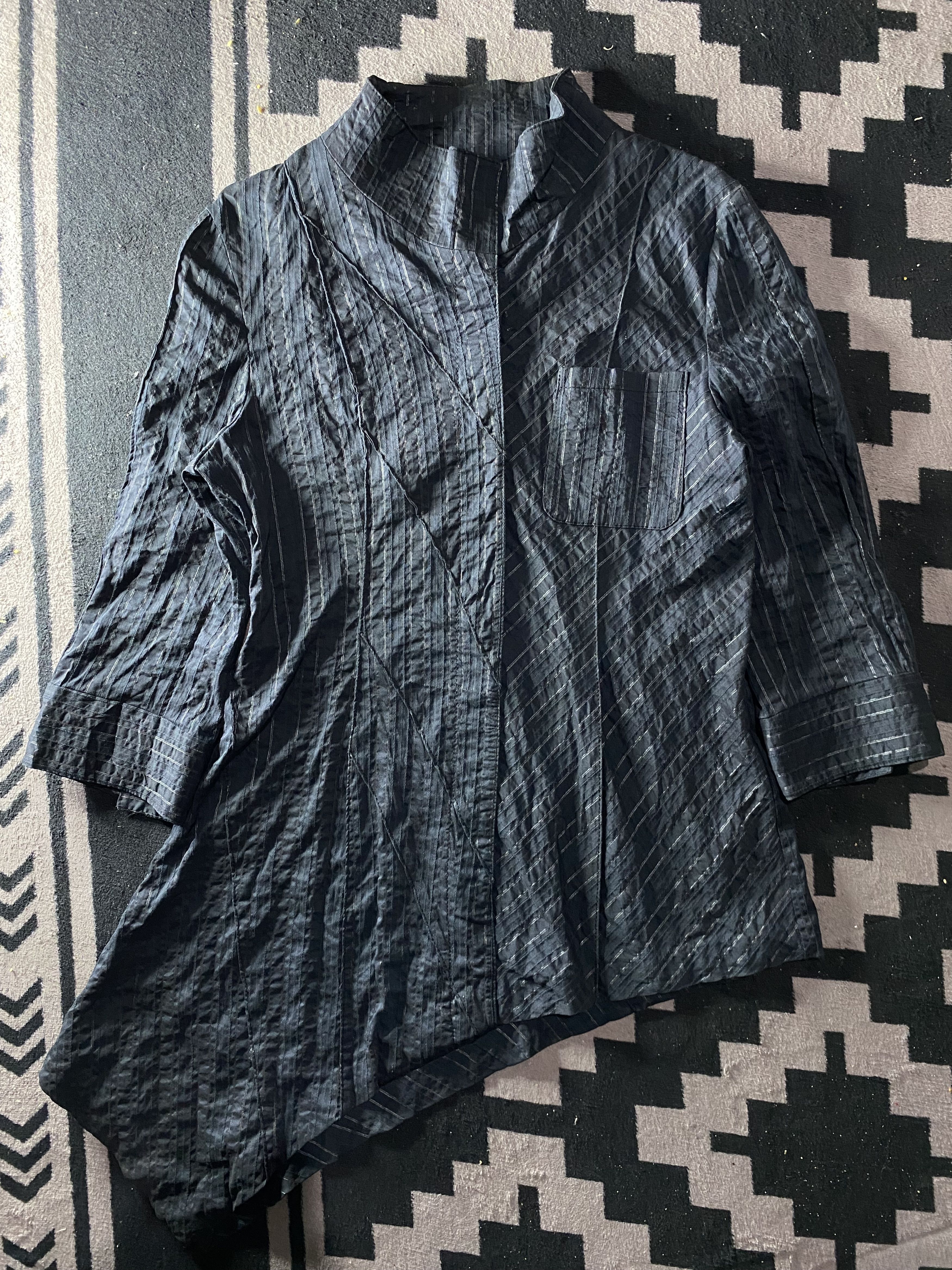 If Six Was Nine × Japanese Brand × Le Grande Bleu (L.G.B.) Doho assymmetric buttons shirt japanese brand Size US M / EU 48-50 / 2 - 1 Thumbnail
