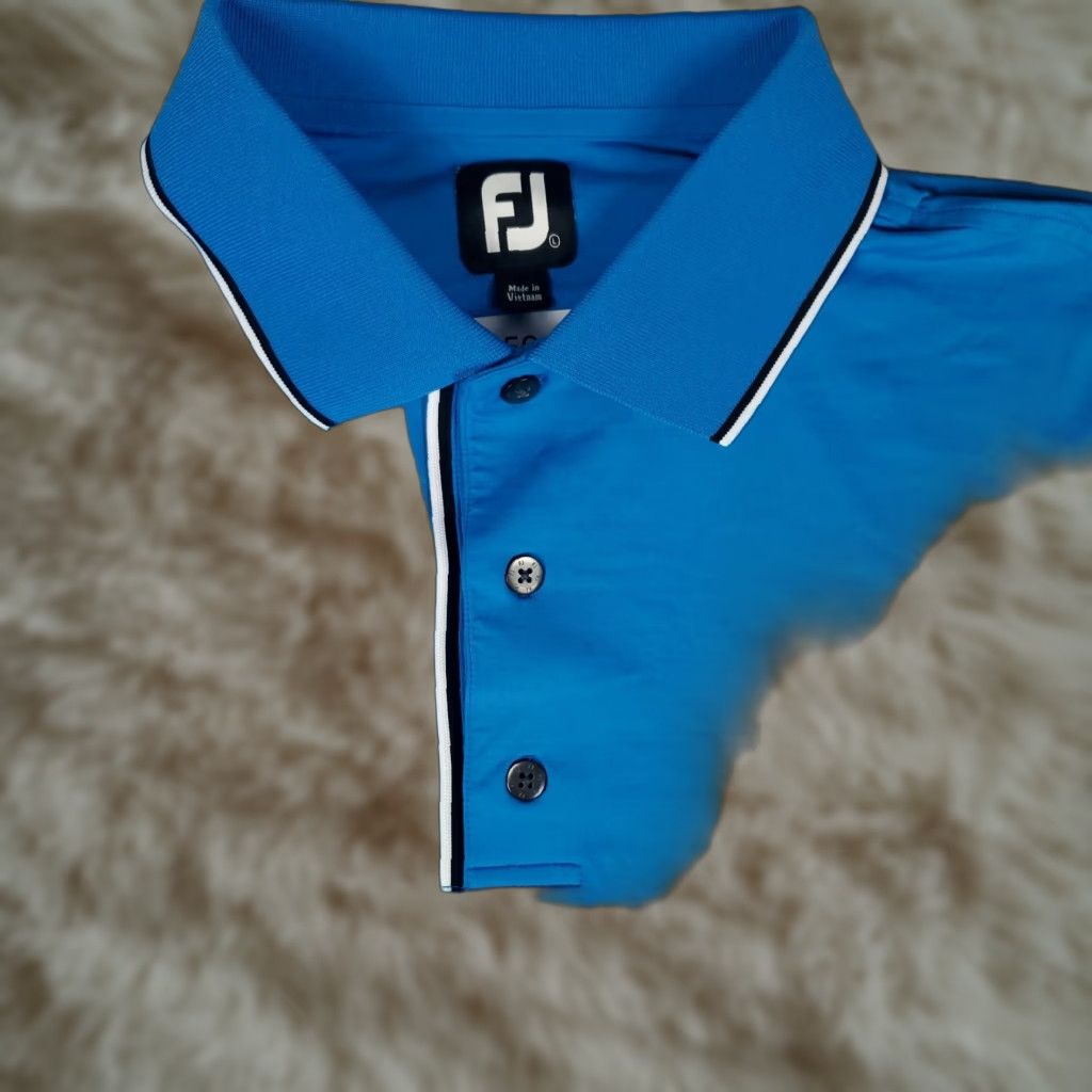 Footjoy FJ Polo Shirt Mens L Blue Golf Casual Short Sleeve Shirt Size US L / EU 52-54 / 3 - 1 Thumbnail
