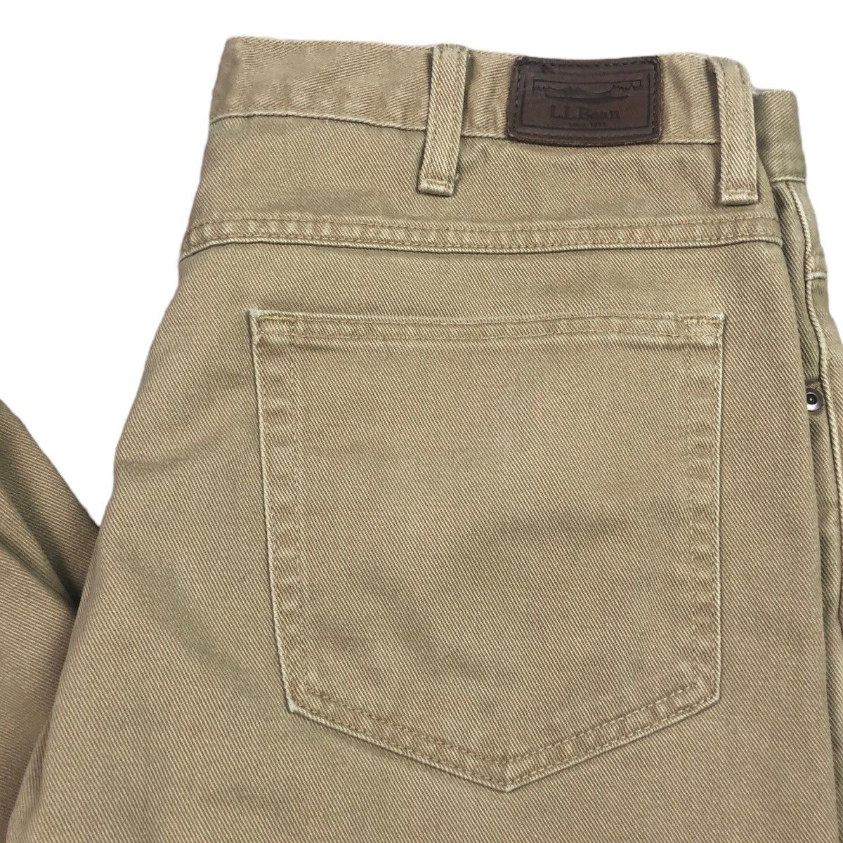 L.L. Bean L.L. Bean 0JLA7 Canvas Tan Blanket Lined Pants Men’s 37 x 29 Size US 37 - 2 Thumbnail