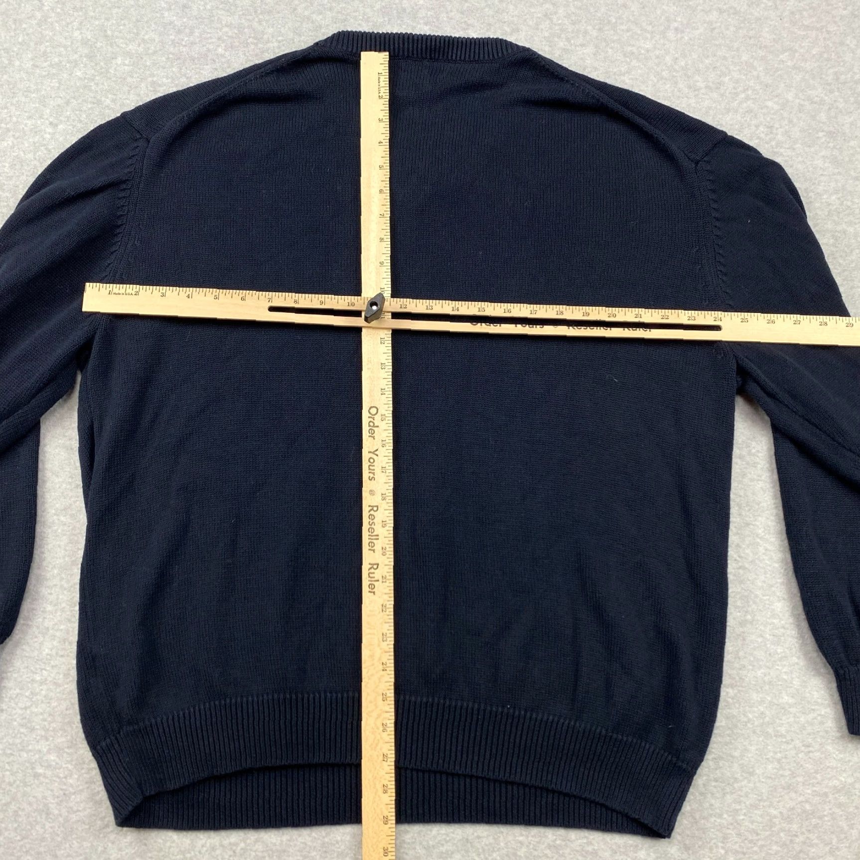 Gant VINTAGE? No – Gant Sweater XL Blue Pullover V-Neck Long Sleeve Ribbed Hem & Cuffs Cotton Blend Logo Modern Knit Size US XL / EU 56 / 4 - 7 Thumbnail