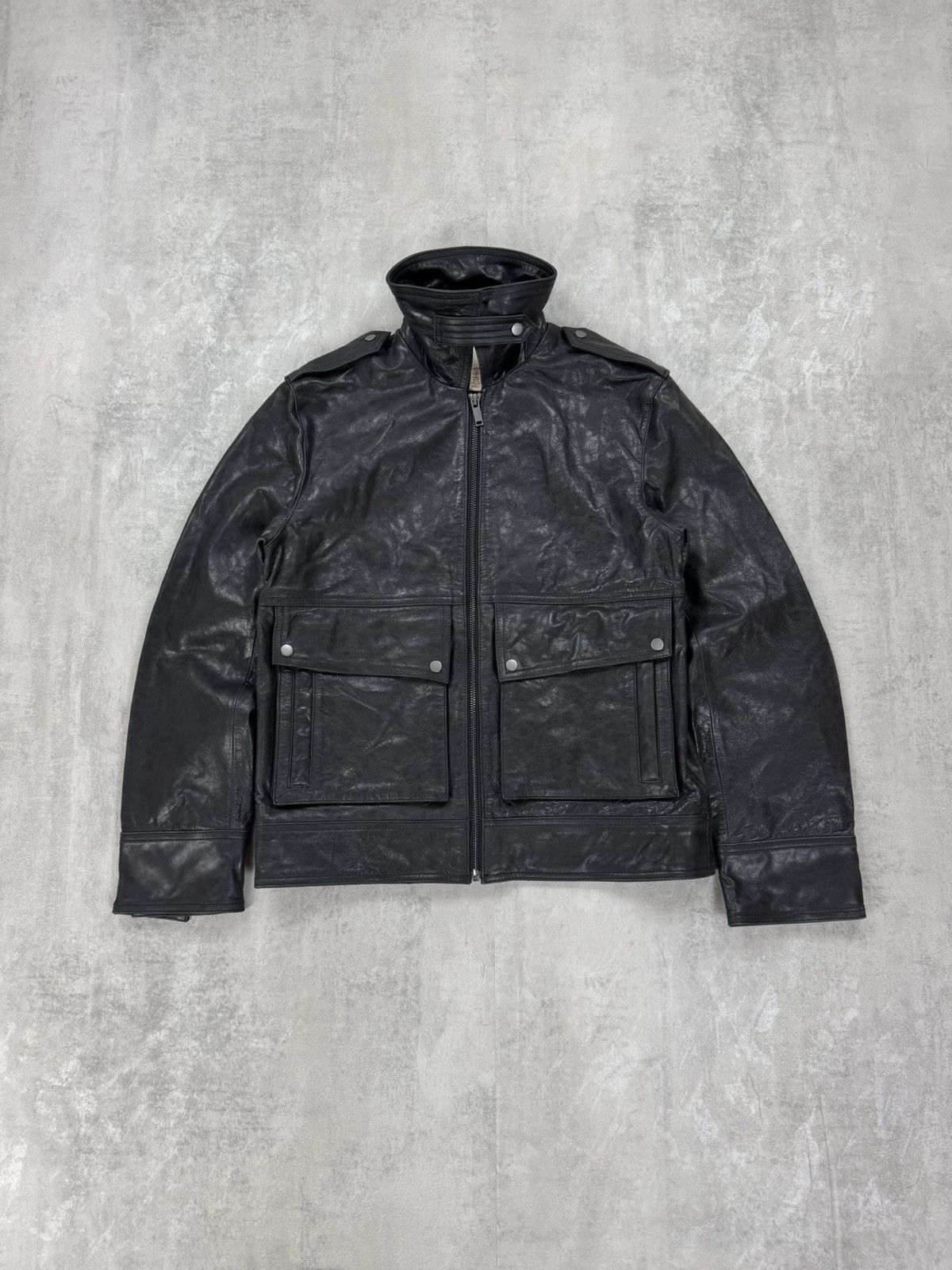 H&M H&M Leather Jacket Biker Cargo Short Flight JKT Mens Preppy Size US XS / EU 42 / 0 - 3 Thumbnail