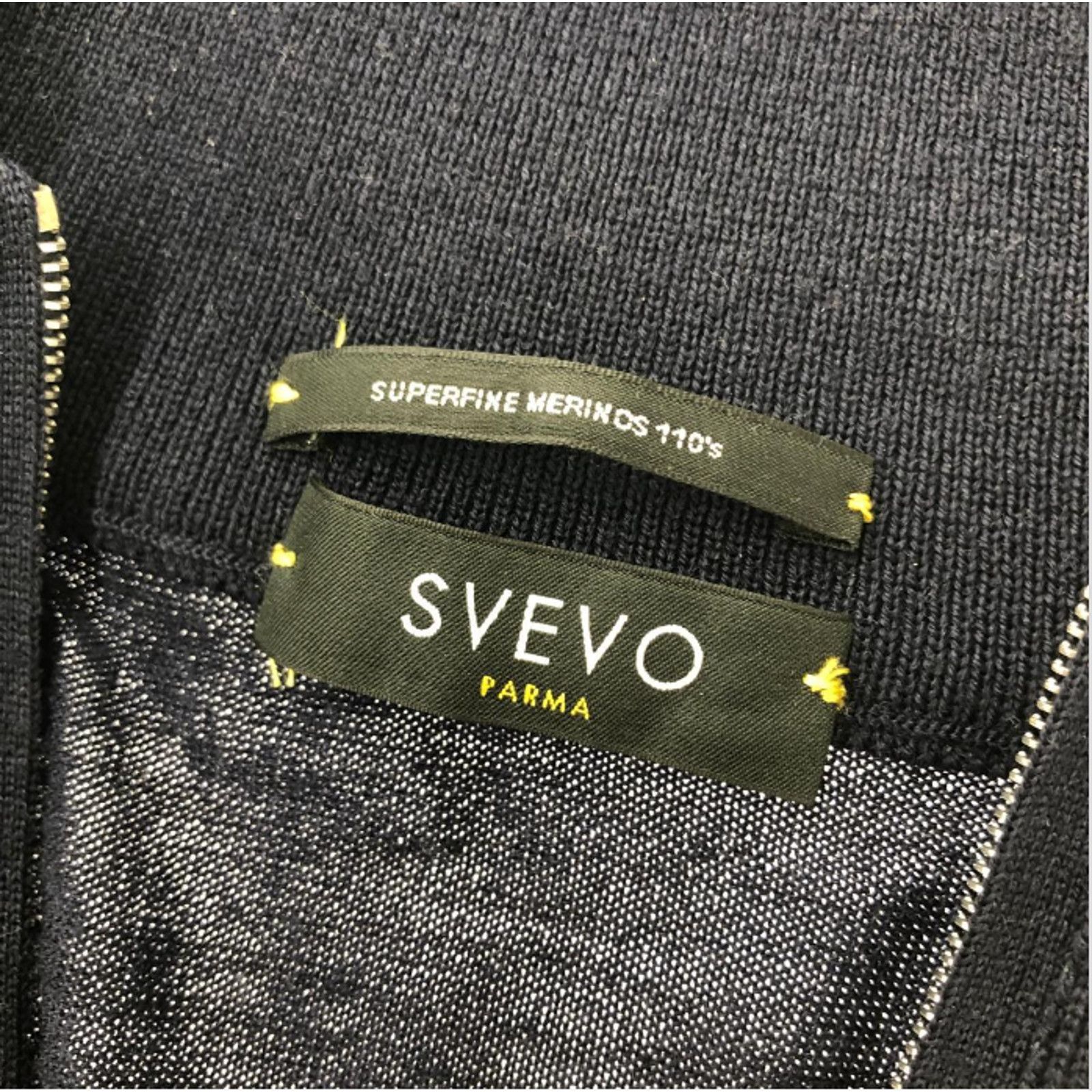 Other SVEVO Parma Men’s Navy Merino 110's Driver's Knit Jacket Size US S / EU 44-46 / 1 - 2 Thumbnail