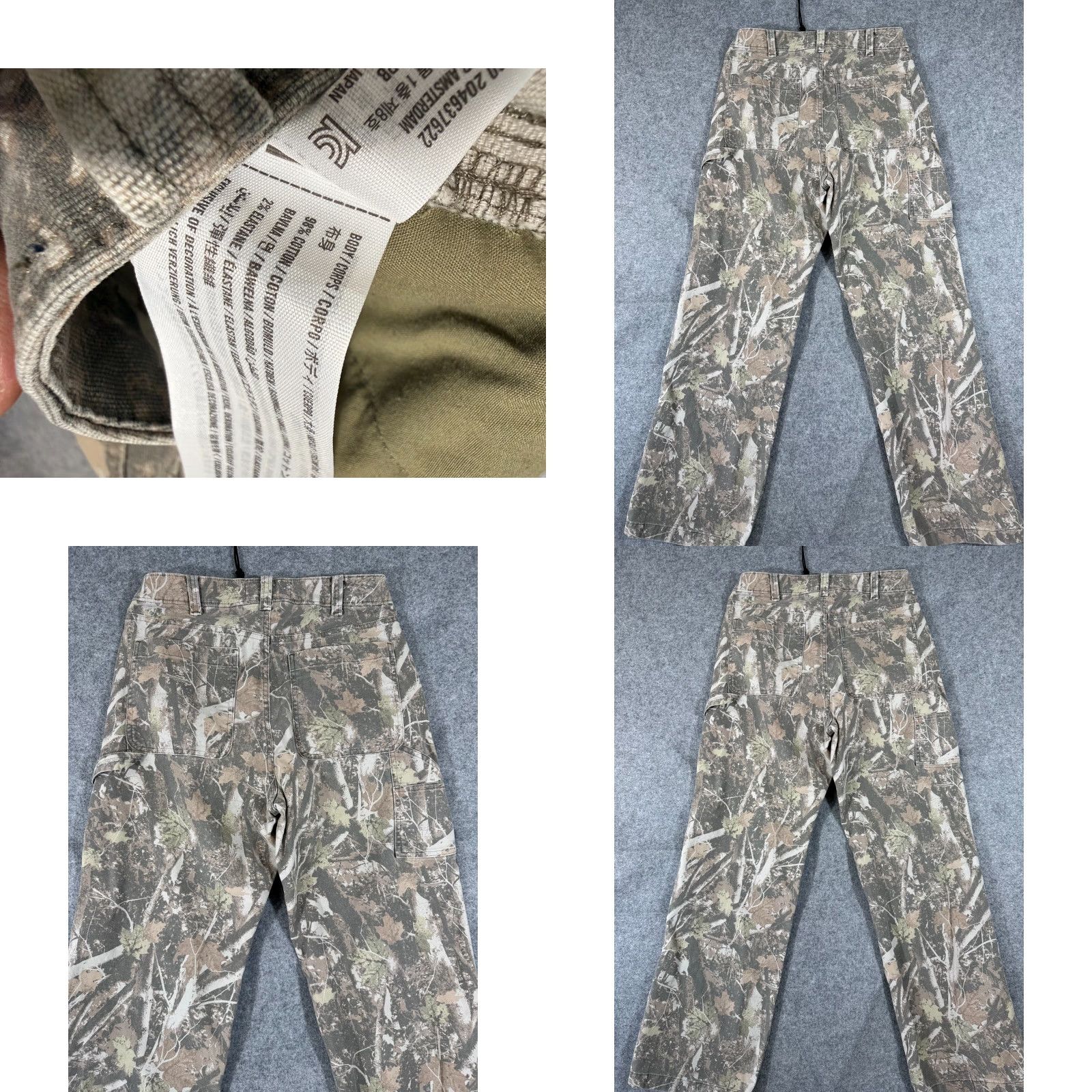 Abercrombie & Fitch Abercrombie & Fitch Pants Mens 31x32 Green Camouflage Stretch Baggy Carpenter Size US 31 - 8 Thumbnail