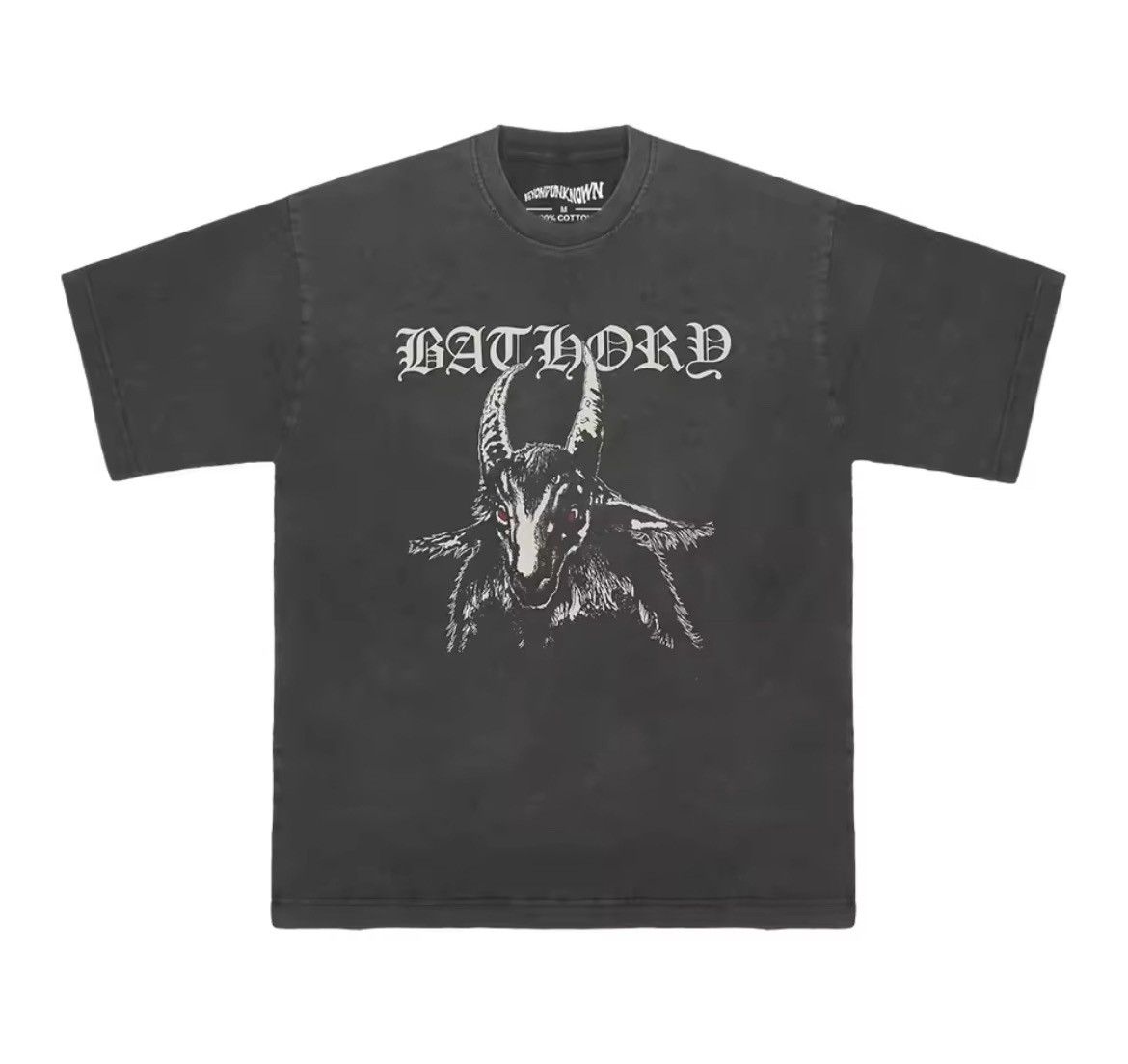 Vintage Bathory 80S Black Metal Goat Graphics Printed Casual T Shirt Size US L / EU 52-54 / 3 - 9 Thumbnail