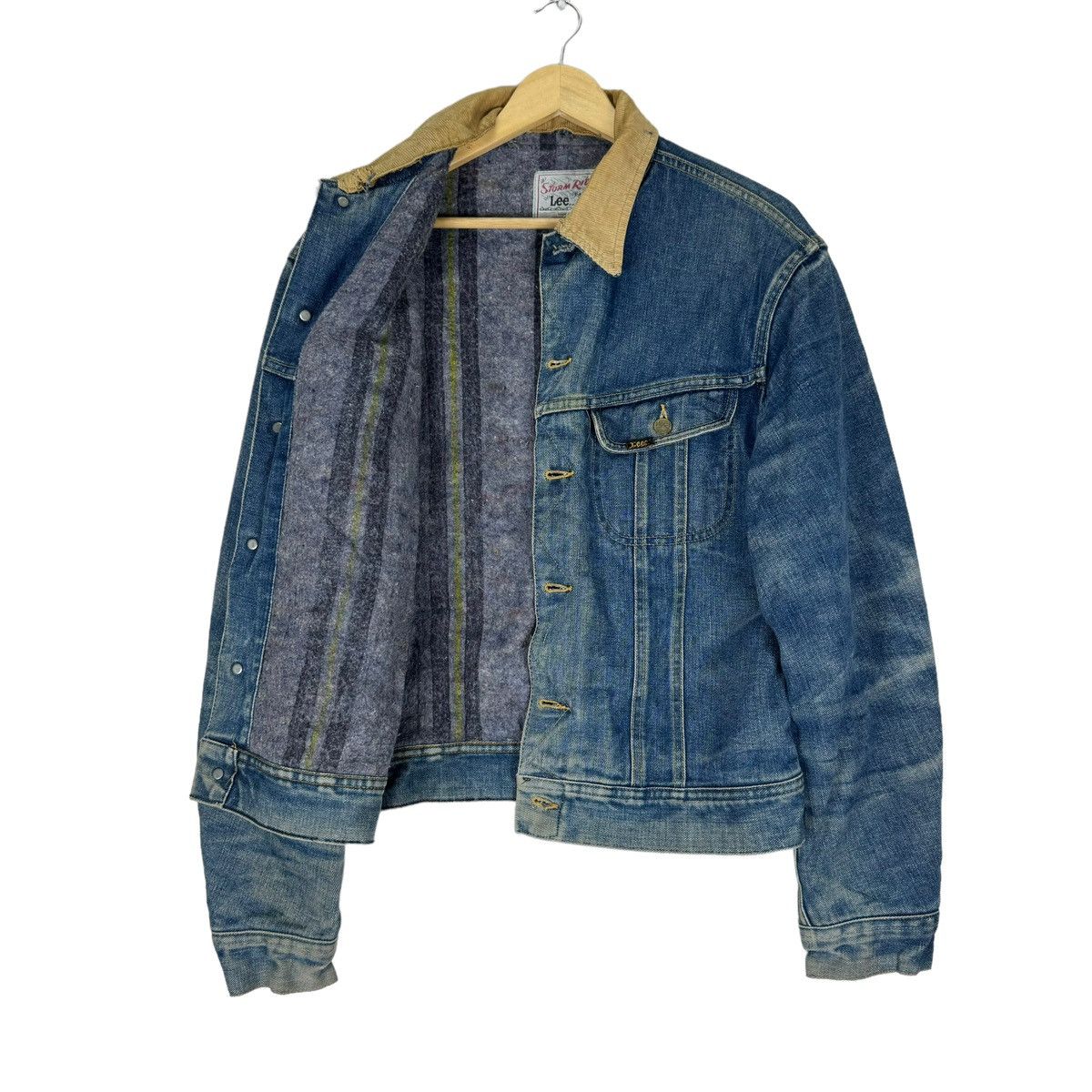 Lee × Vintage ☀️LEE STORM RIDER COWBOY BLANKET DENIM JACKET Size US M / EU 48-50 / 2 - 9 Thumbnail