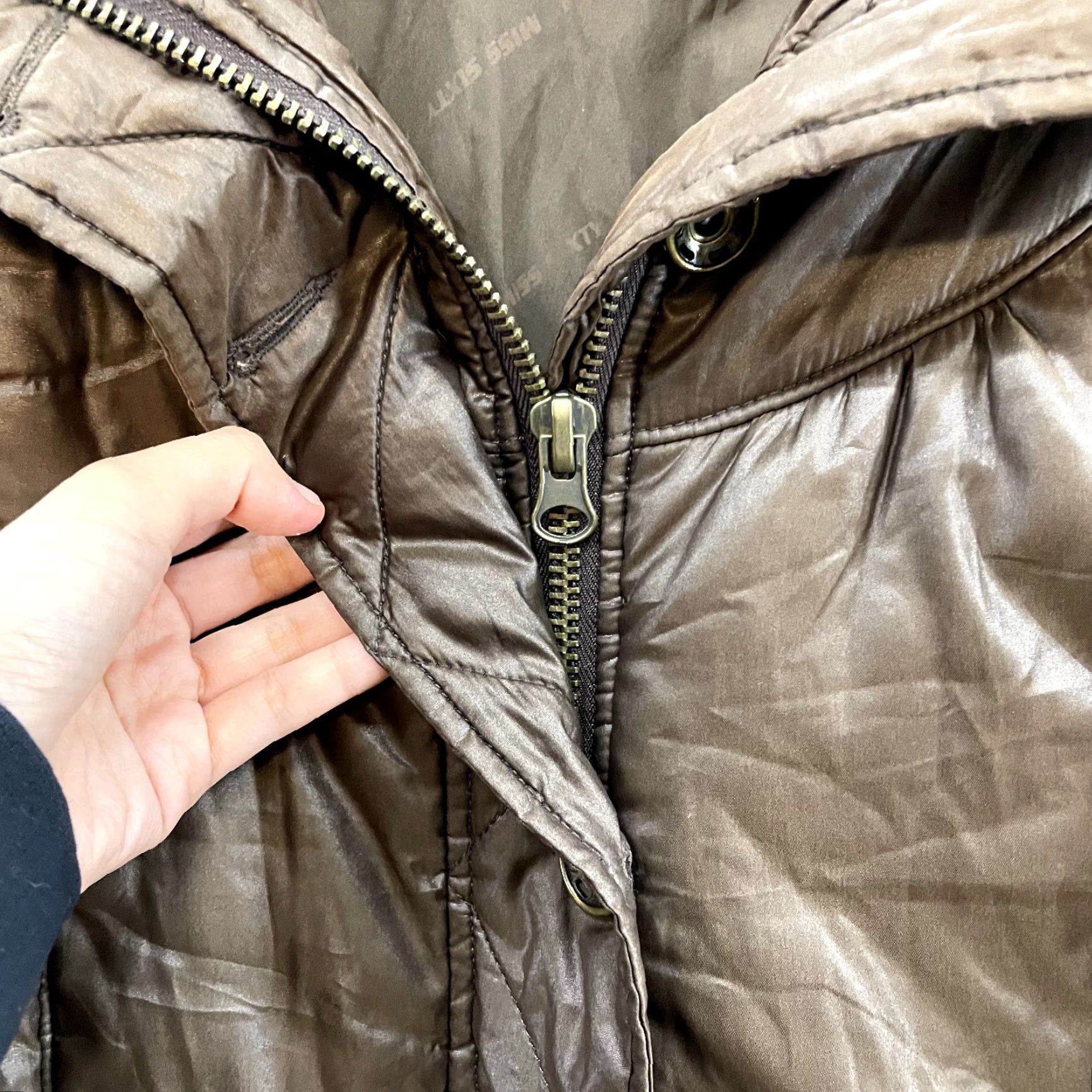 Miss Sixty VINTAGE Miss Sixty Coat Jacket Womens XS/S Brown Winter Puffer Y2K Italian Size XS / US 0-2 / IT 36-38 - 4 Thumbnail