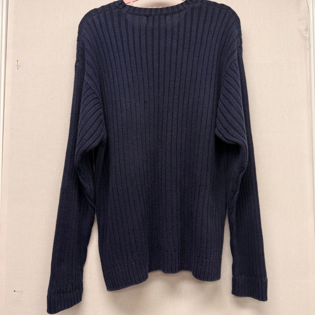 Towncraft Men's TOWNCRAFT Navy Blue Ribbed Crewneck Sweater L Size US L / EU 52-54 / 3 - 2 Thumbnail