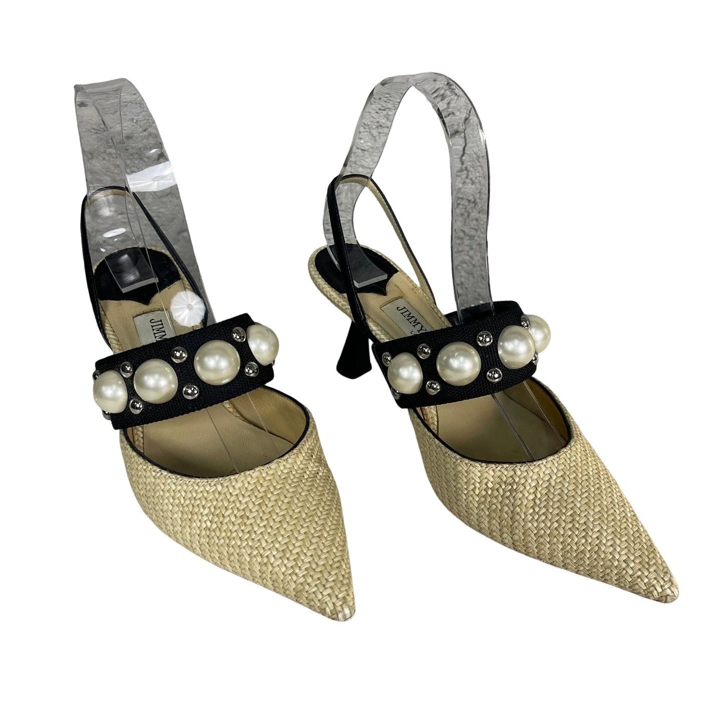 Jimmy Choo Jimmy Choo Pearl Embellished Heels Size 37 Size US 7 / IT 37 - 1 Thumbnail