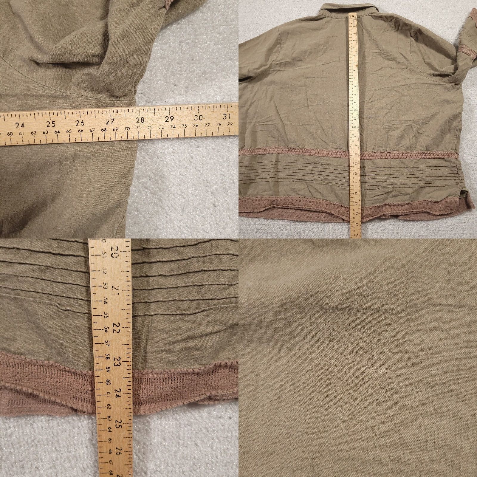 Vintage VINTAGE CJ Banks Womens Shirt 3X Beige Linen Blend 3/4 Sleeve Button Up Womens Size XXL / US 16-18 / IT 52-54 - 8 Thumbnail