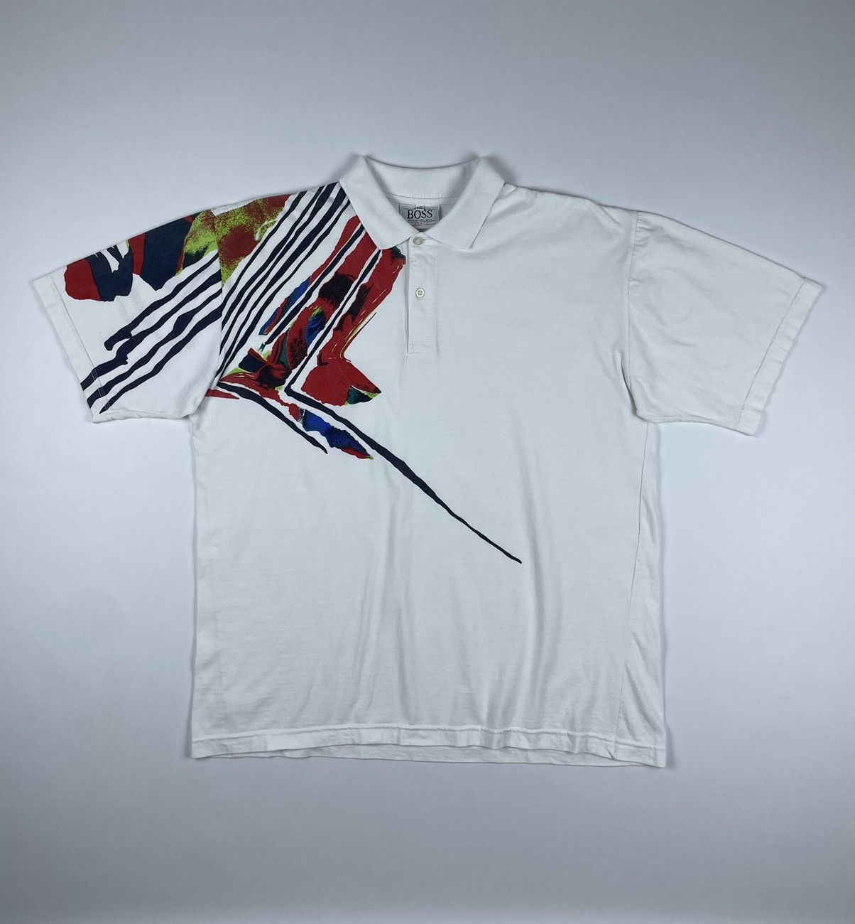 Hugo Boss × Vintage Vintage 90s Hugo Boss Sport Andre Agassi style Polo Size US XXL / EU 58 / 5 - 1 Thumbnail