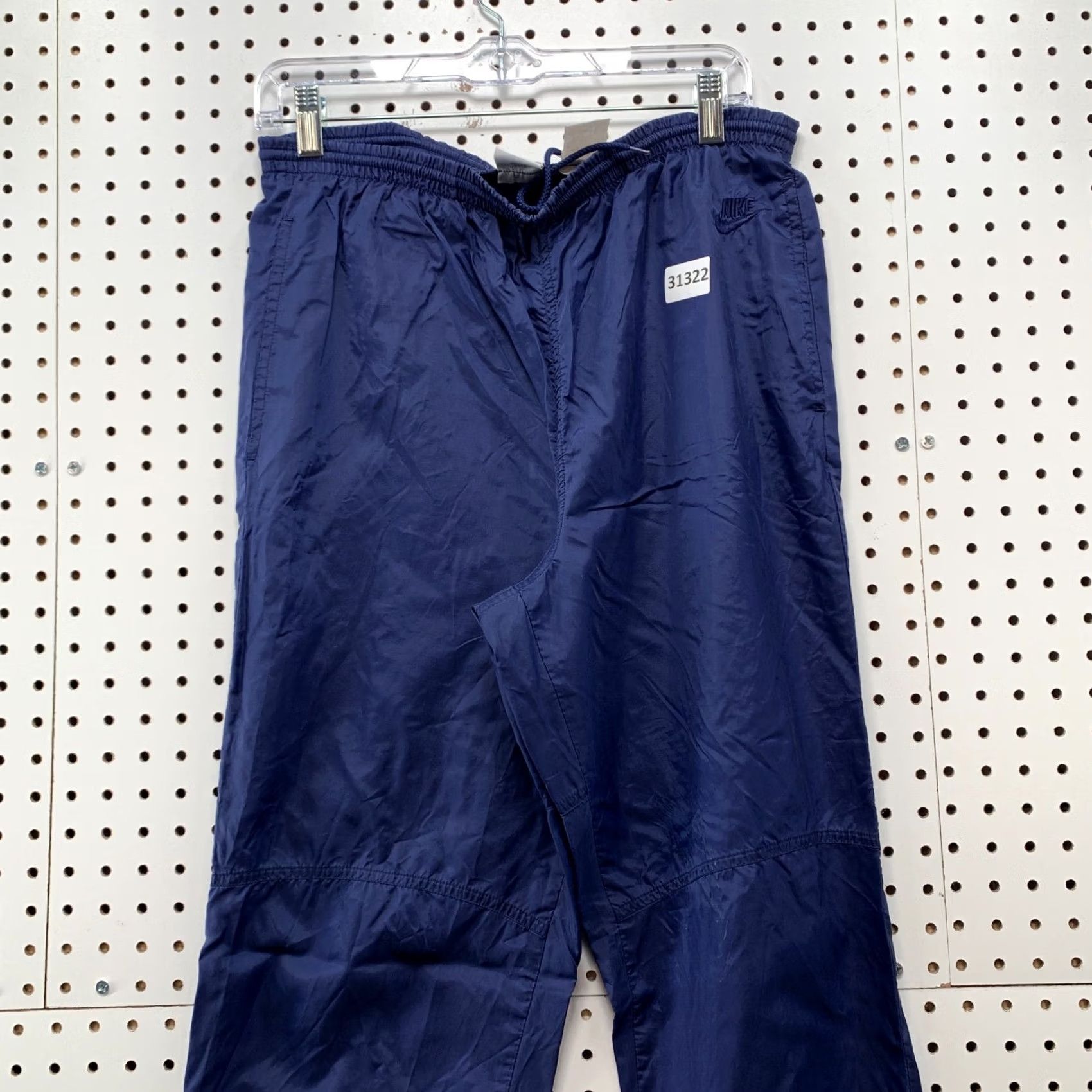 Nike VINTAGE Nike Windbreaker Pants Mens M Navy Blue 30x31 90s Track Pants Made USA Size US 31 - 3 Thumbnail
