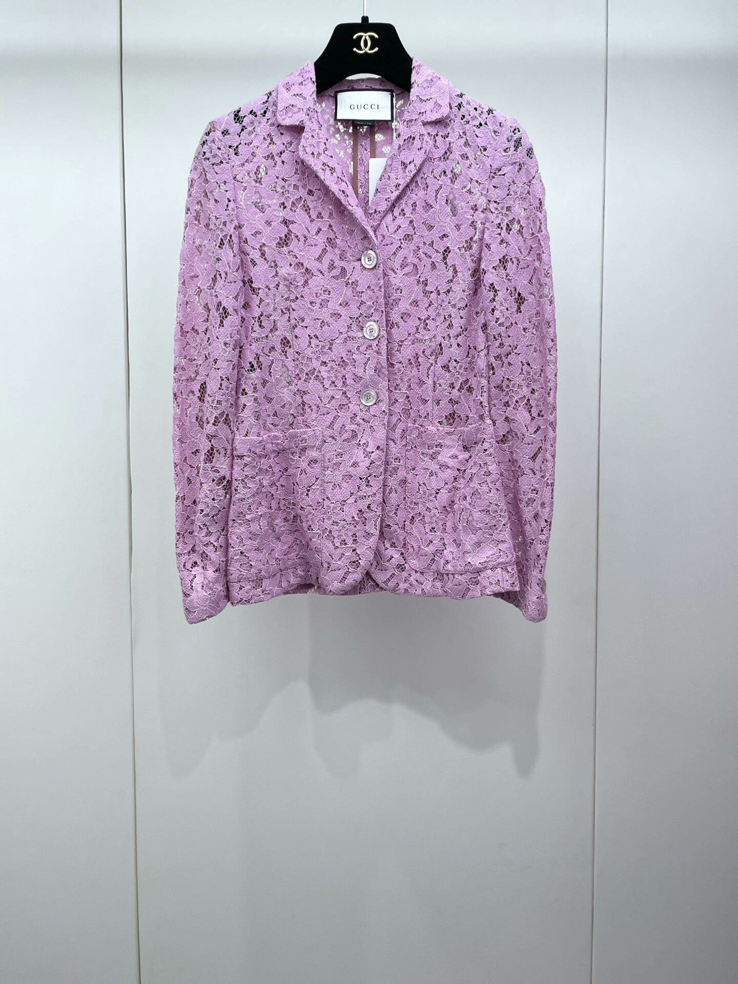 Gucci Gucci Pink Lace Top Size XS / US 0-2 / IT 36-38 - 1 Thumbnail